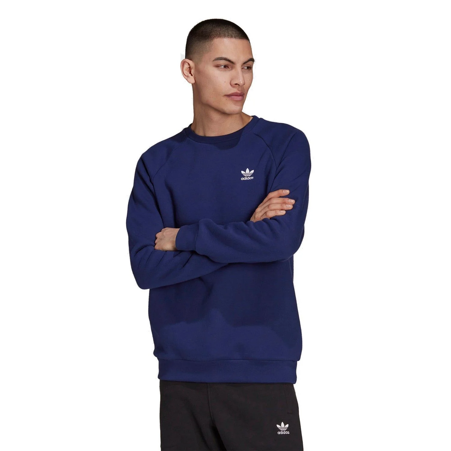 adidas Originals Adicolor Essentials Trefoil Crewneck Sweatshirt - Night Sky - Image 2