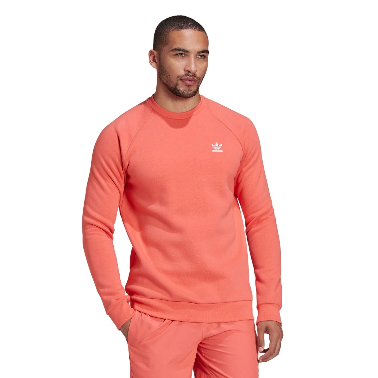 adidas Originals Adicolor Essentials Trefoil Crewneck Sweatshirt - Pink - Image 2