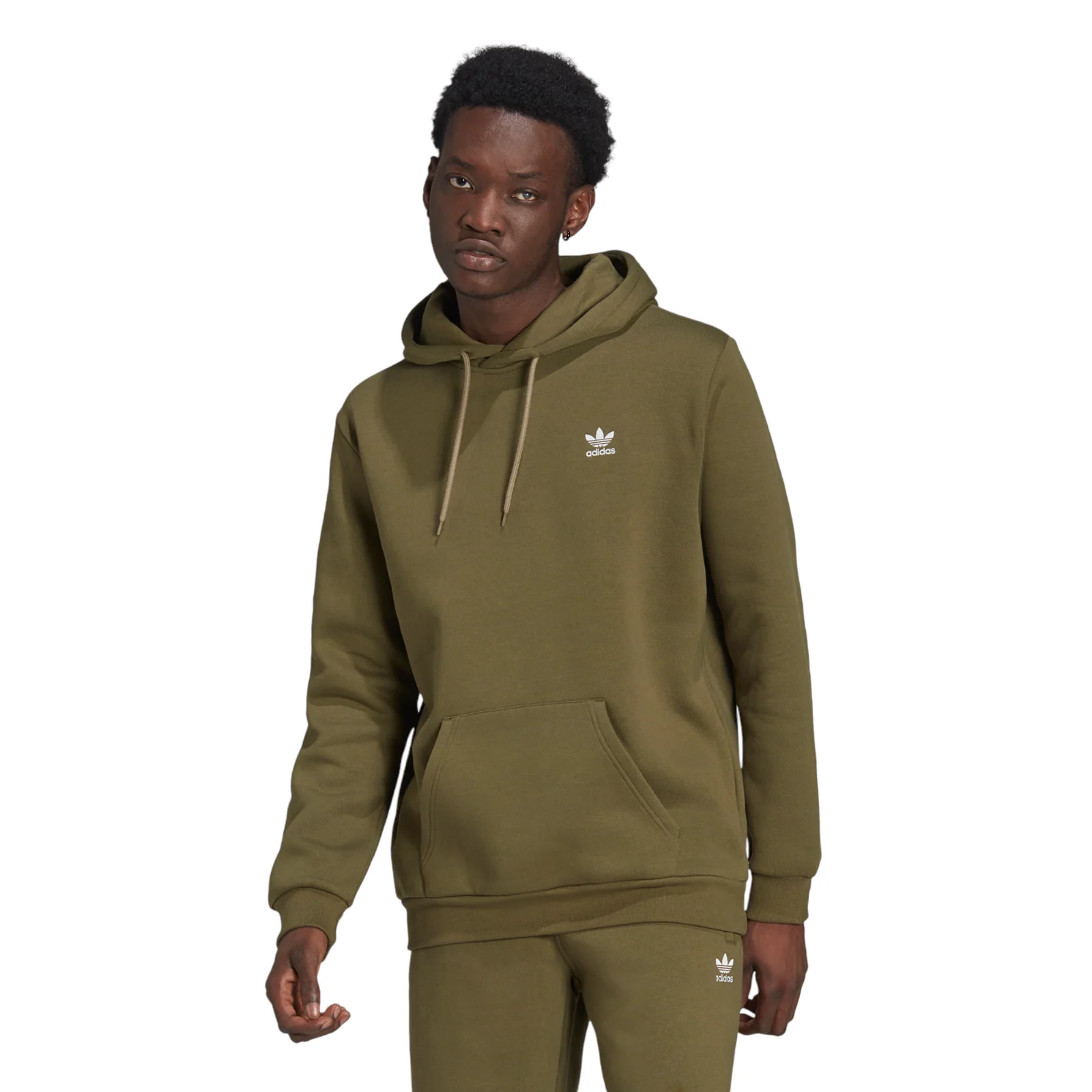 adidas Originals Adicolor Essentials Trefoil Hoodie - Green - Image 2