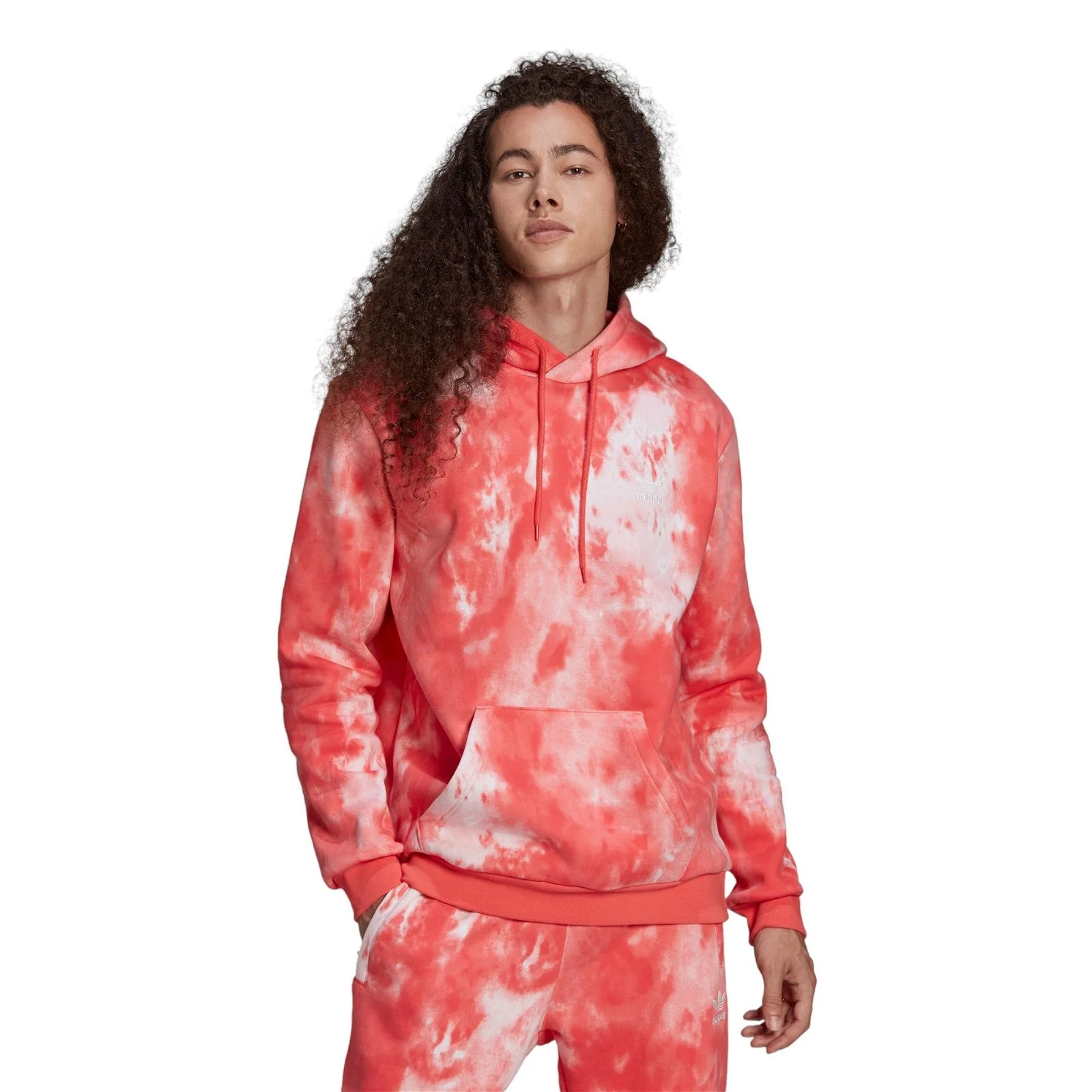 adidas Originals Adicolor Essentials Trefoil Hoodie - Semi Turbo Red - Image 2
