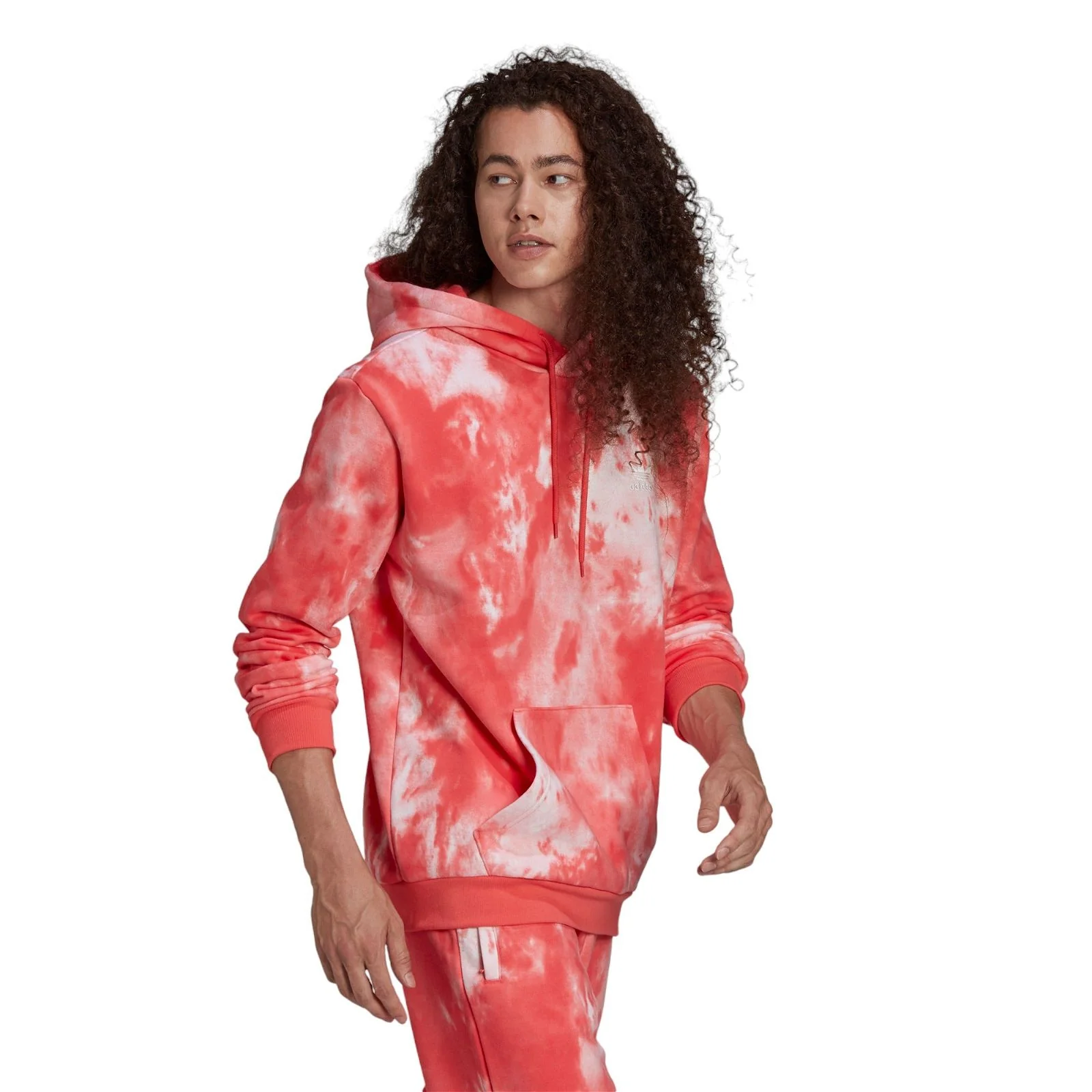 adidas Originals Adicolor Essentials Trefoil Hoodie - Semi Turbo Red - Image 4