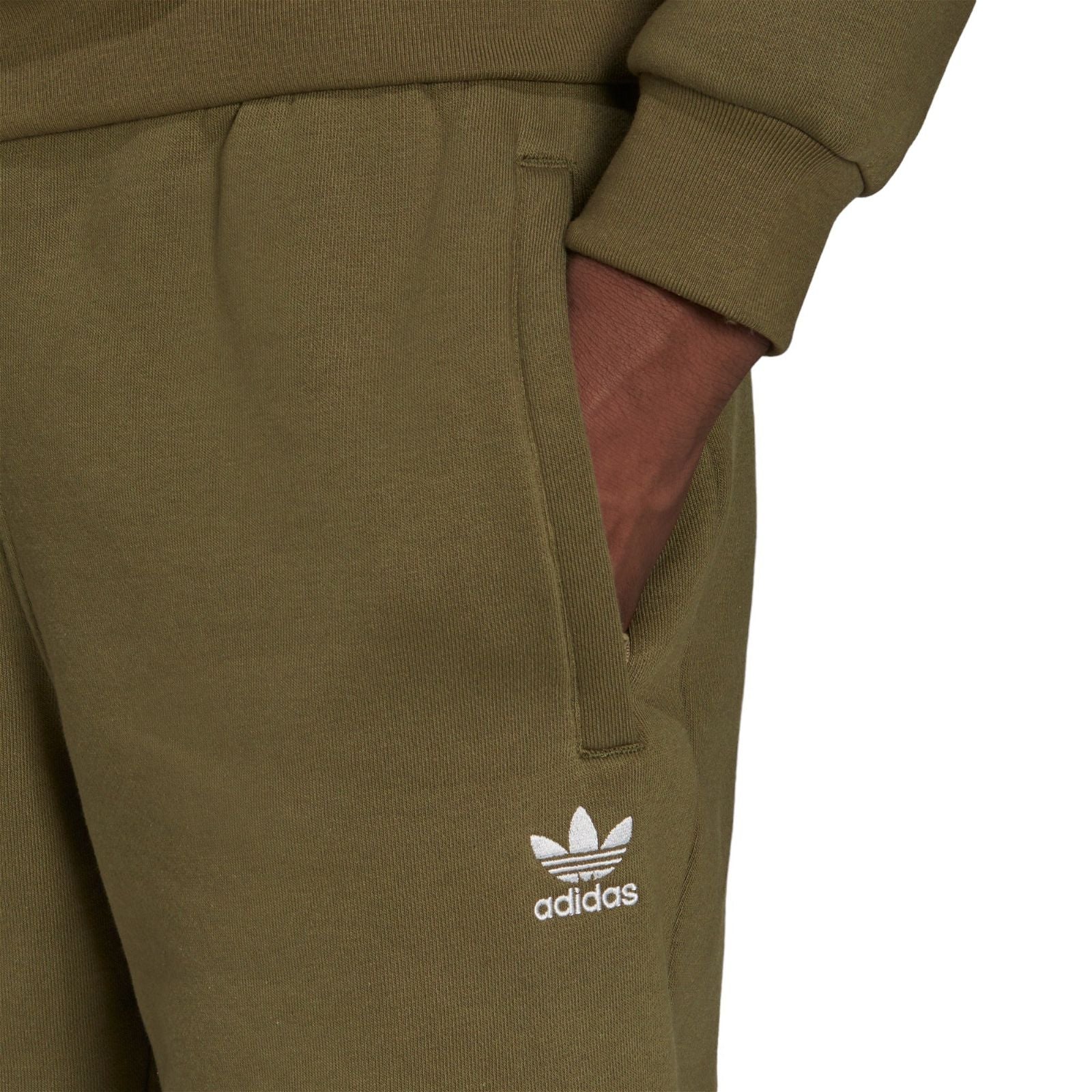 adidas Originals Adicolor Essentials Trefoil Shorts - Olive Green - Image 5