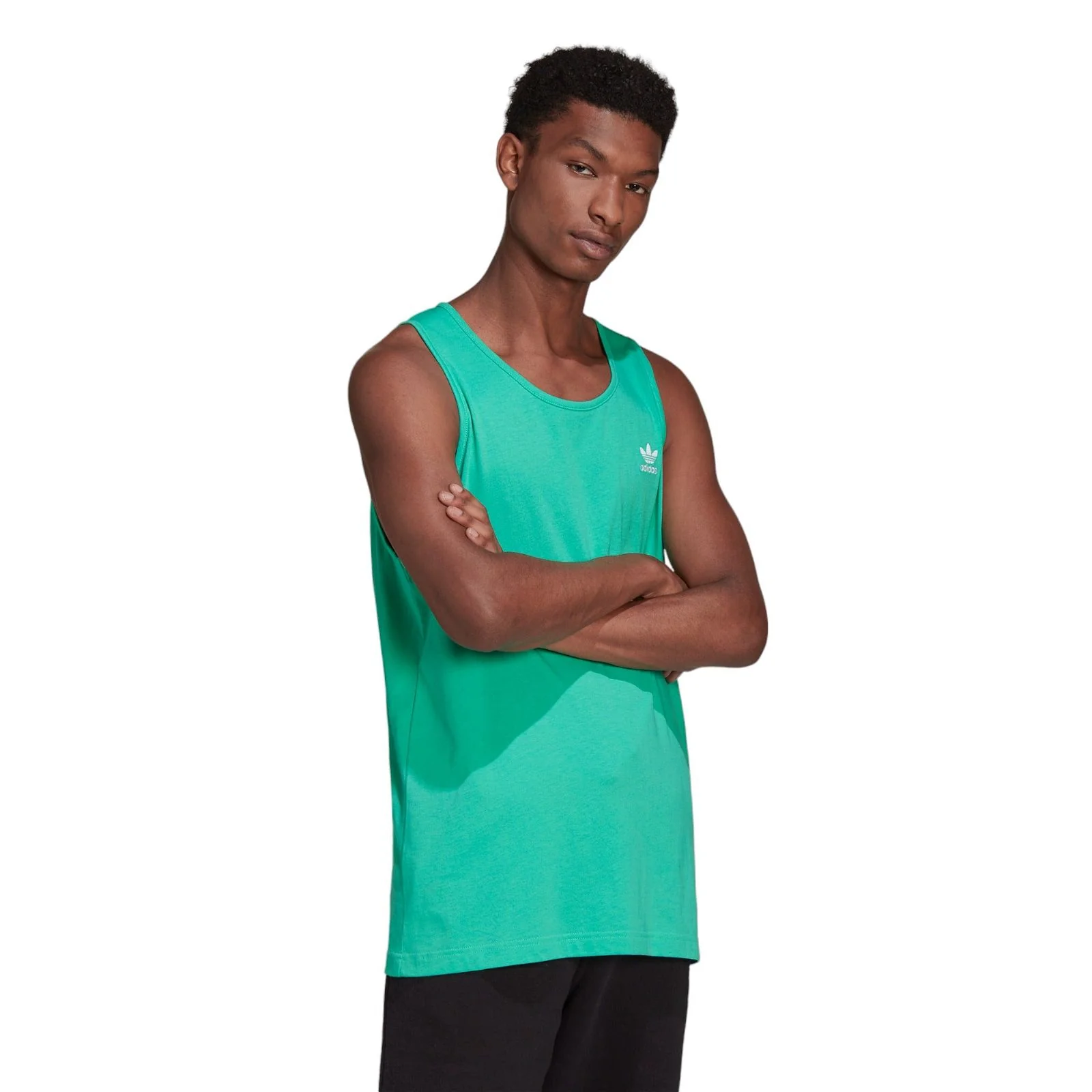 adidas Originals Adicolor Essentials Trefoil Tank Top - Hi-Res Green - Image 4