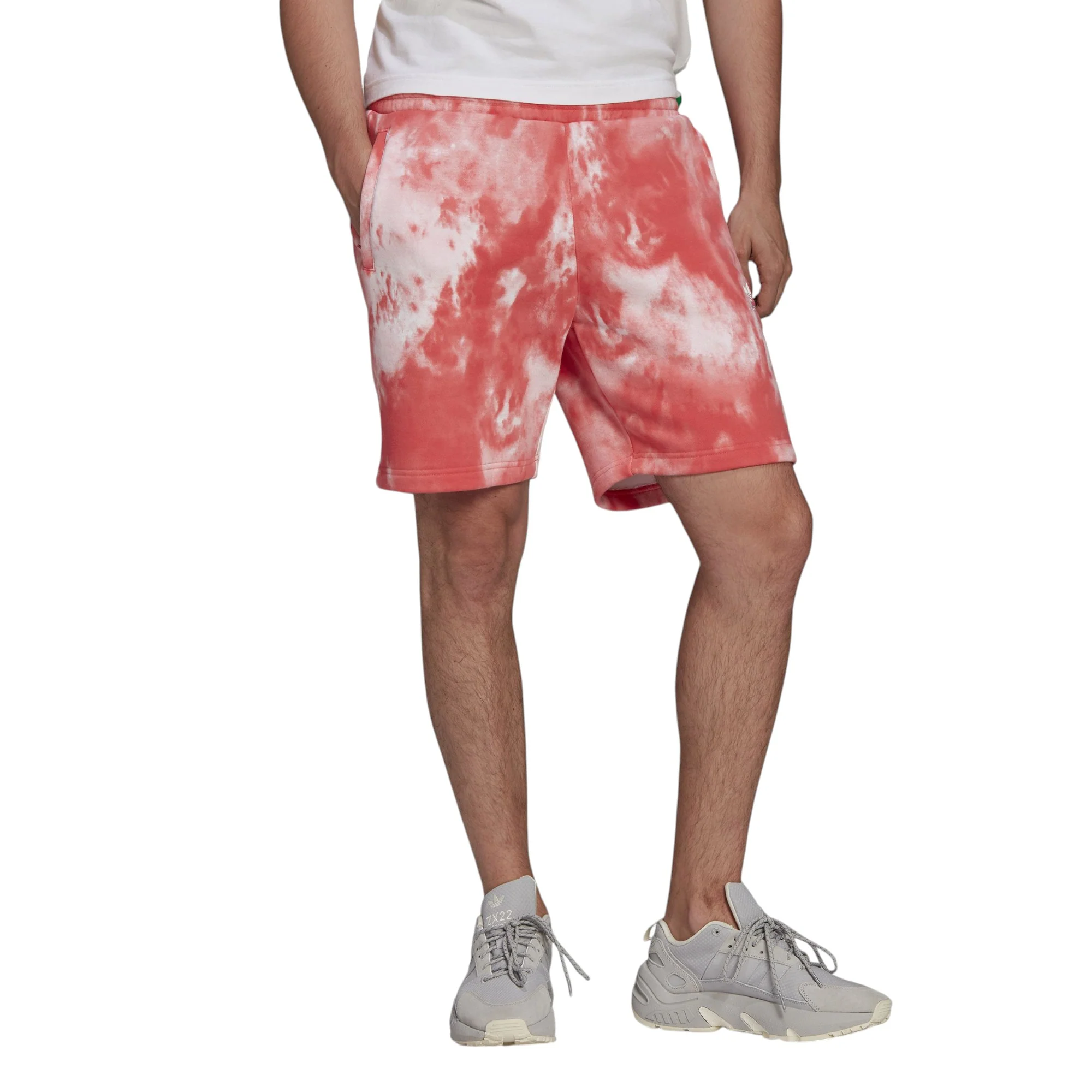 adidas Originals Adicolor Essentials Trefoil Tiedye Sweatshorts - Red - Image 2