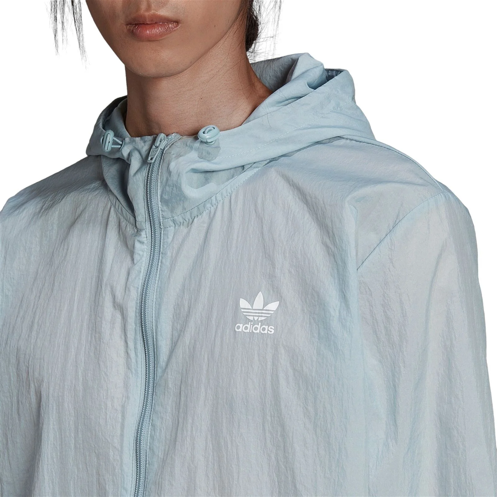 adidas Originals Adicolor Essentials Trefoil Windbreaker - Magic Grey - Image 3