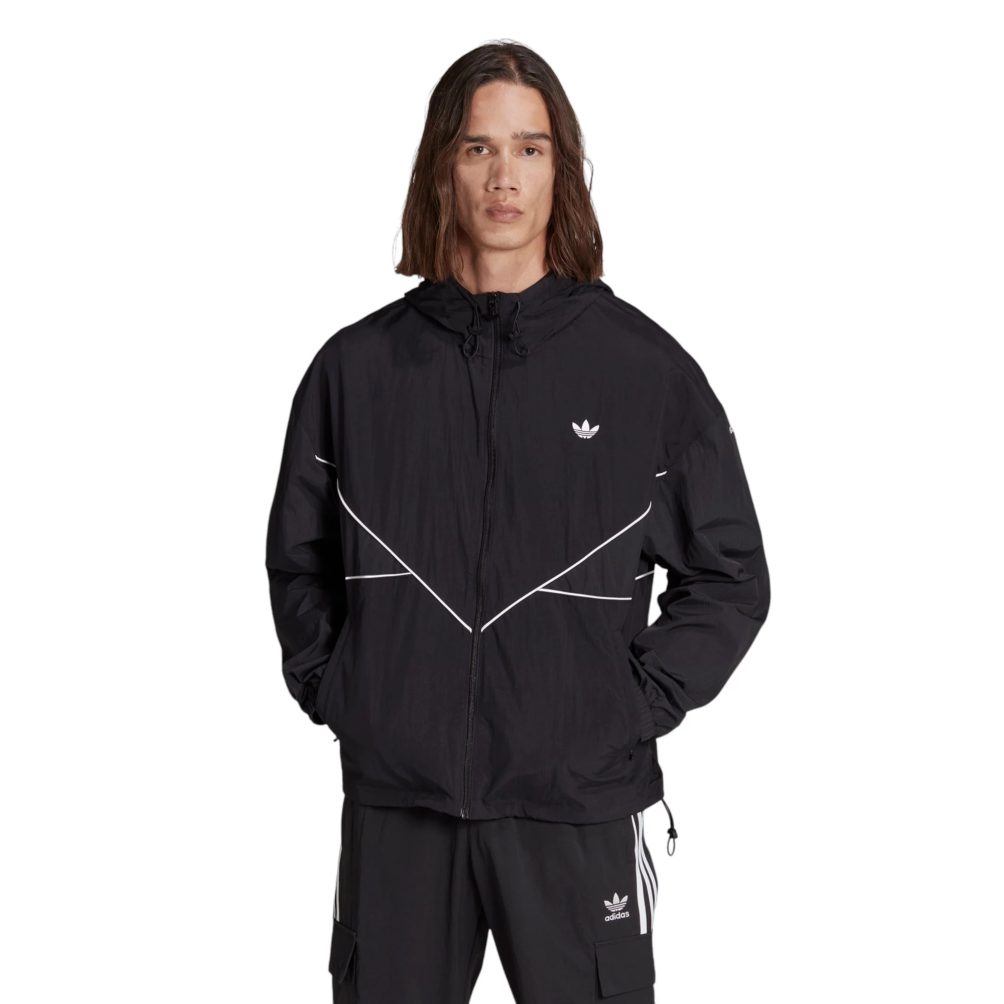 adidas Originals Adicolor Seasonal Archive Windbreaker - Black / White - Image 2