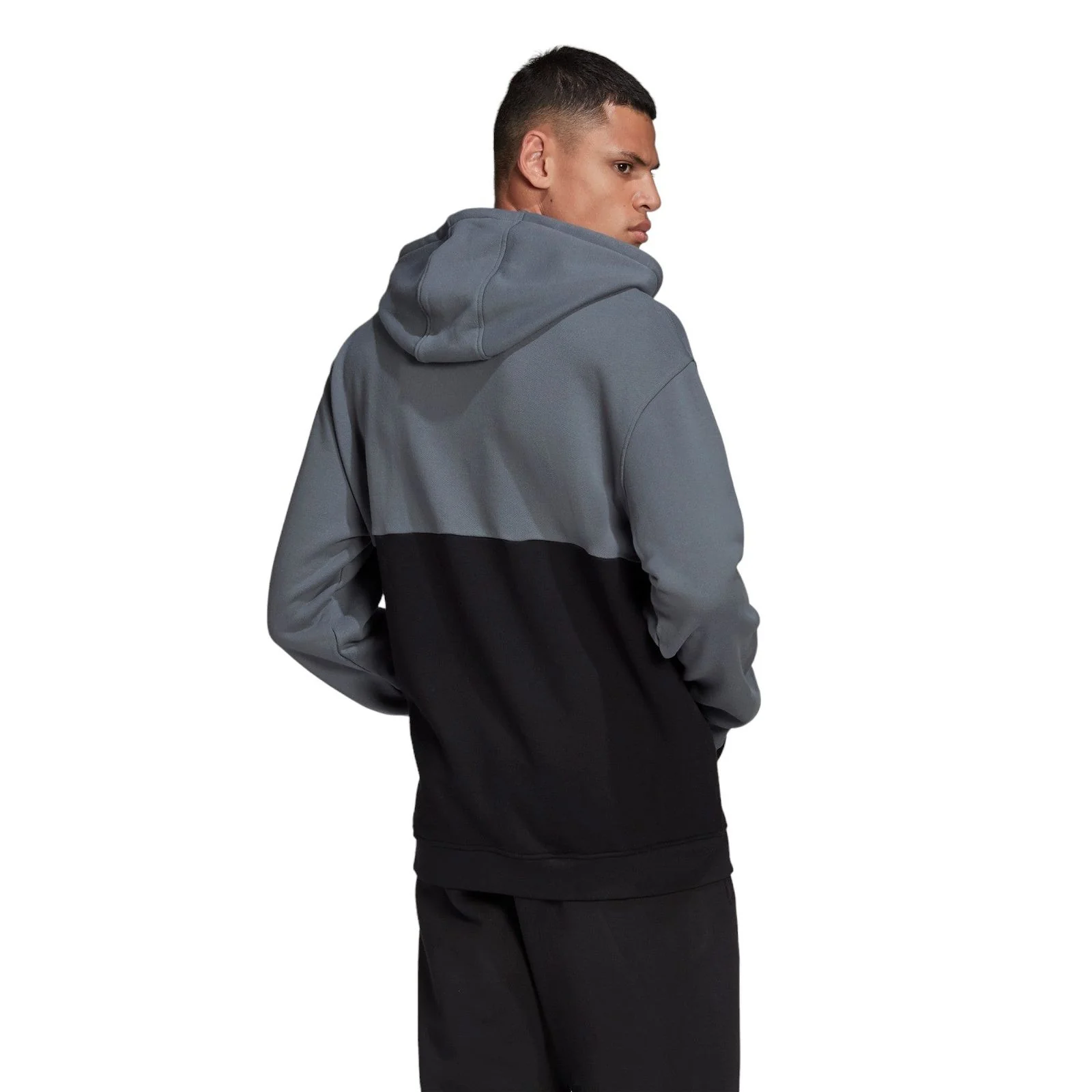 adidas Originals Adicolor Sliced Trefoil Hoodie - Black / Blue Oxide - Image 4