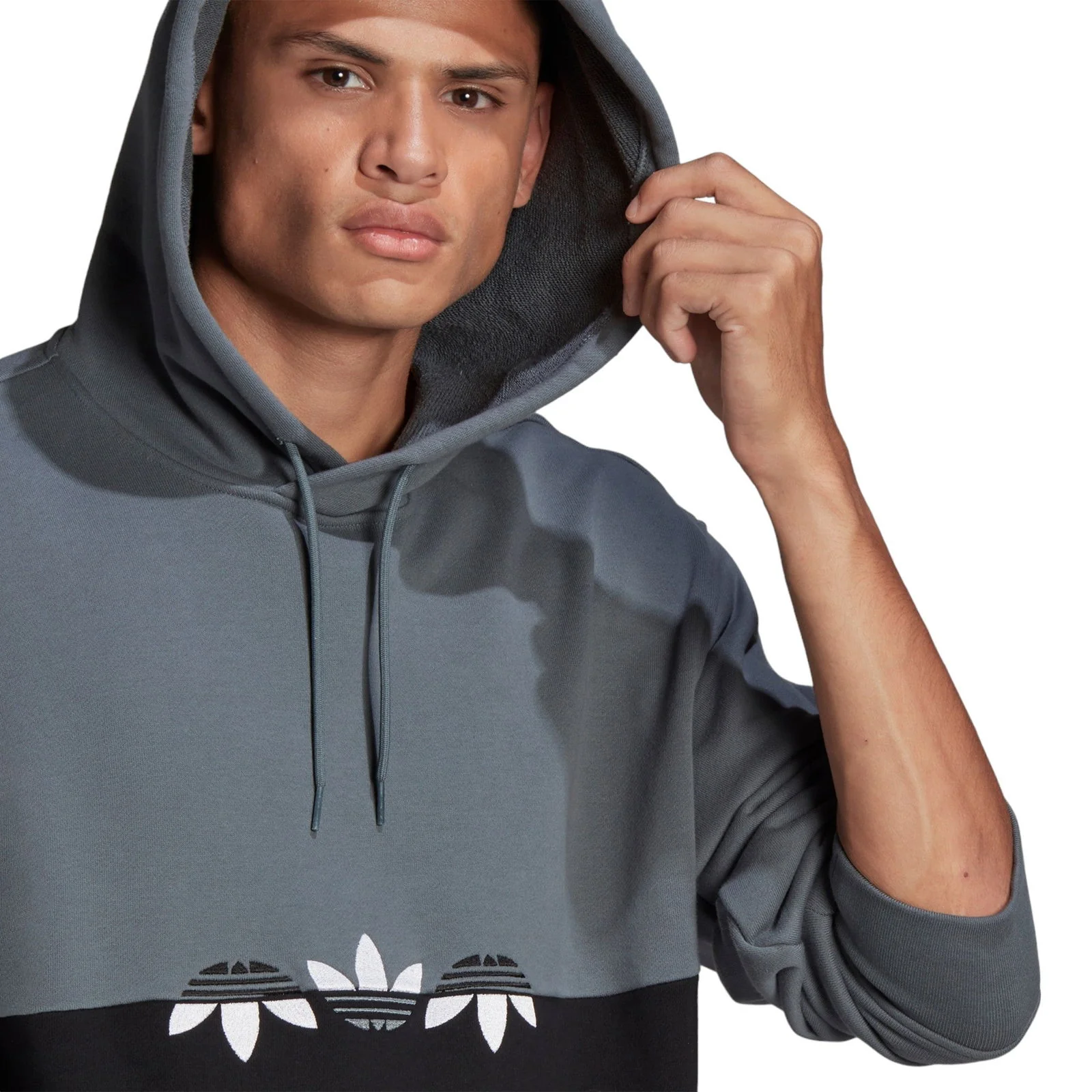 adidas Originals Adicolor Sliced Trefoil Hoodie - Black / Blue Oxide - Image 5