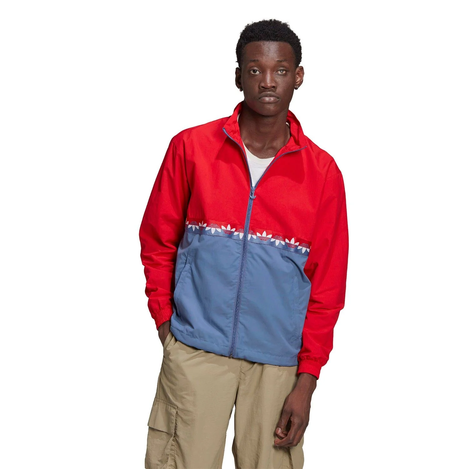 adidas Originals Adicolor Sliced Trefoil Track Top - Blue - Image 2