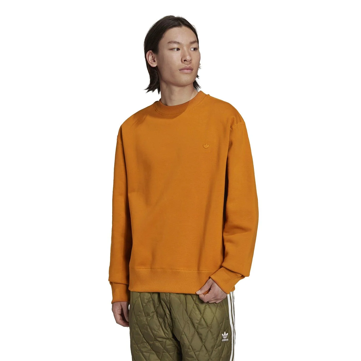 adidas Originals Adicolor Trefoil Crewneck Sweatshirt - Orange - Image 2