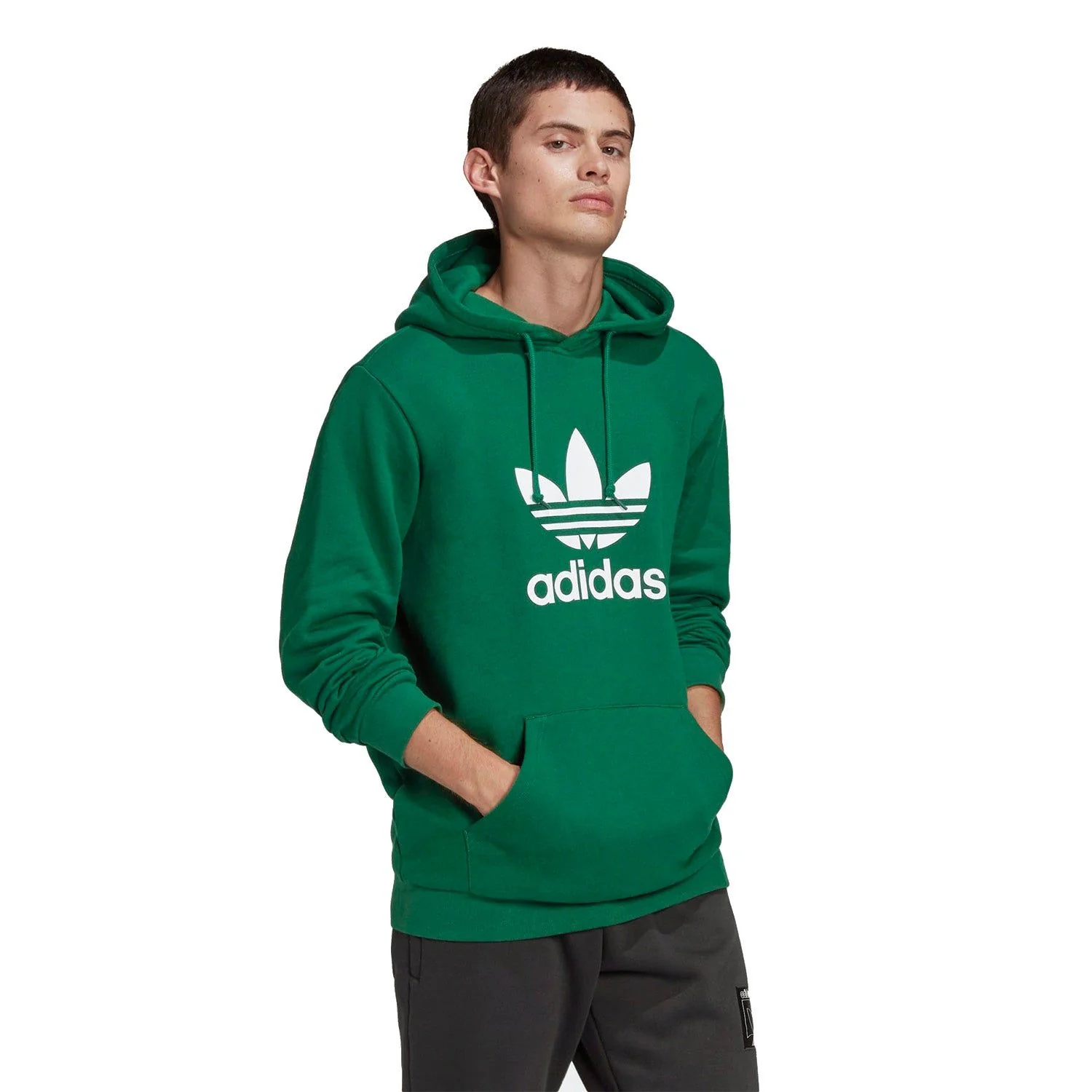 adidas Originals adicolor Trefoil Hoodie - Green - Image 3