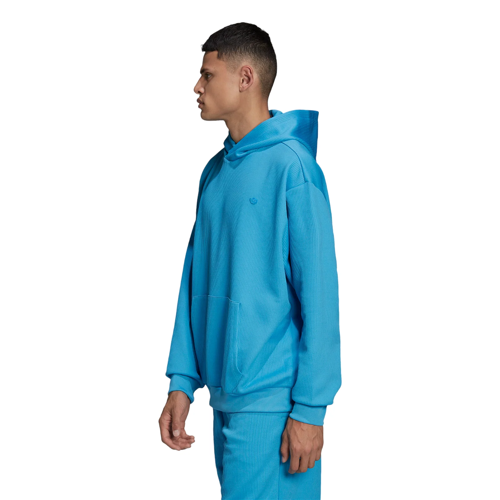 adidas Originals Adicolor Trefoil Plissé Hoodie - App Sky Rush - Image 3
