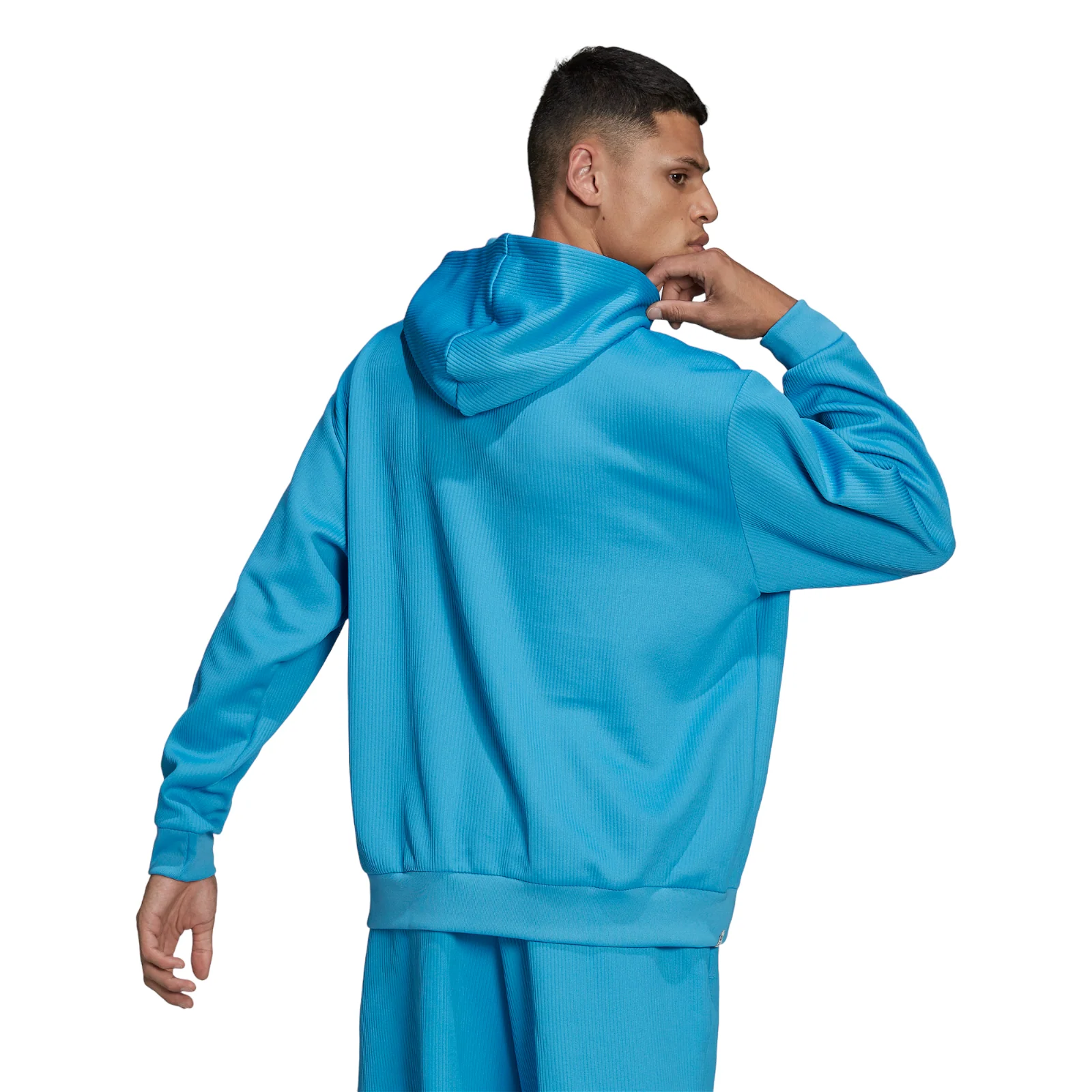 adidas Originals Adicolor Trefoil Plissé Hoodie - App Sky Rush - Image 4