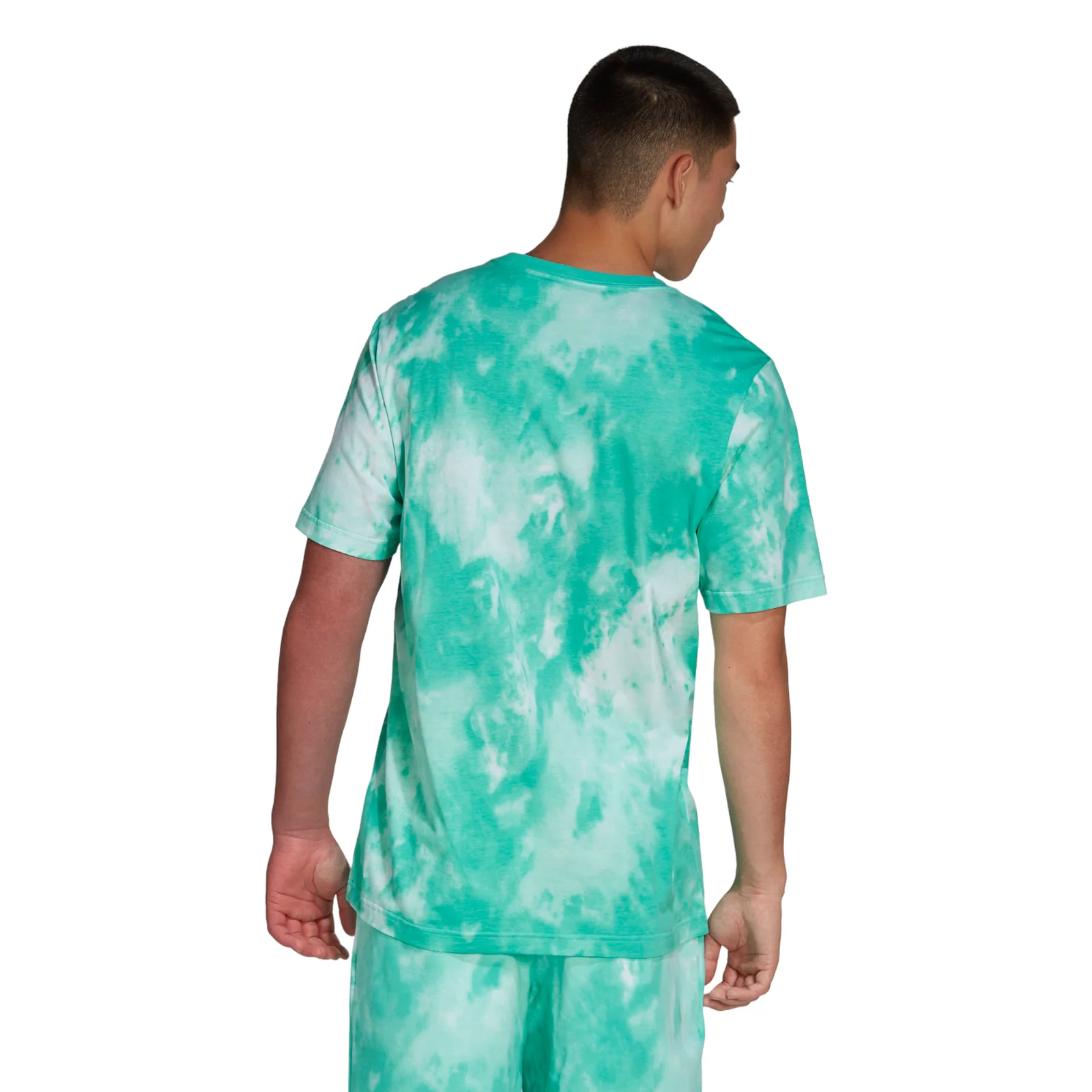 adidas Originals Adicolor Trefoil Tie Dyed T-Shirt - Green - Image 3