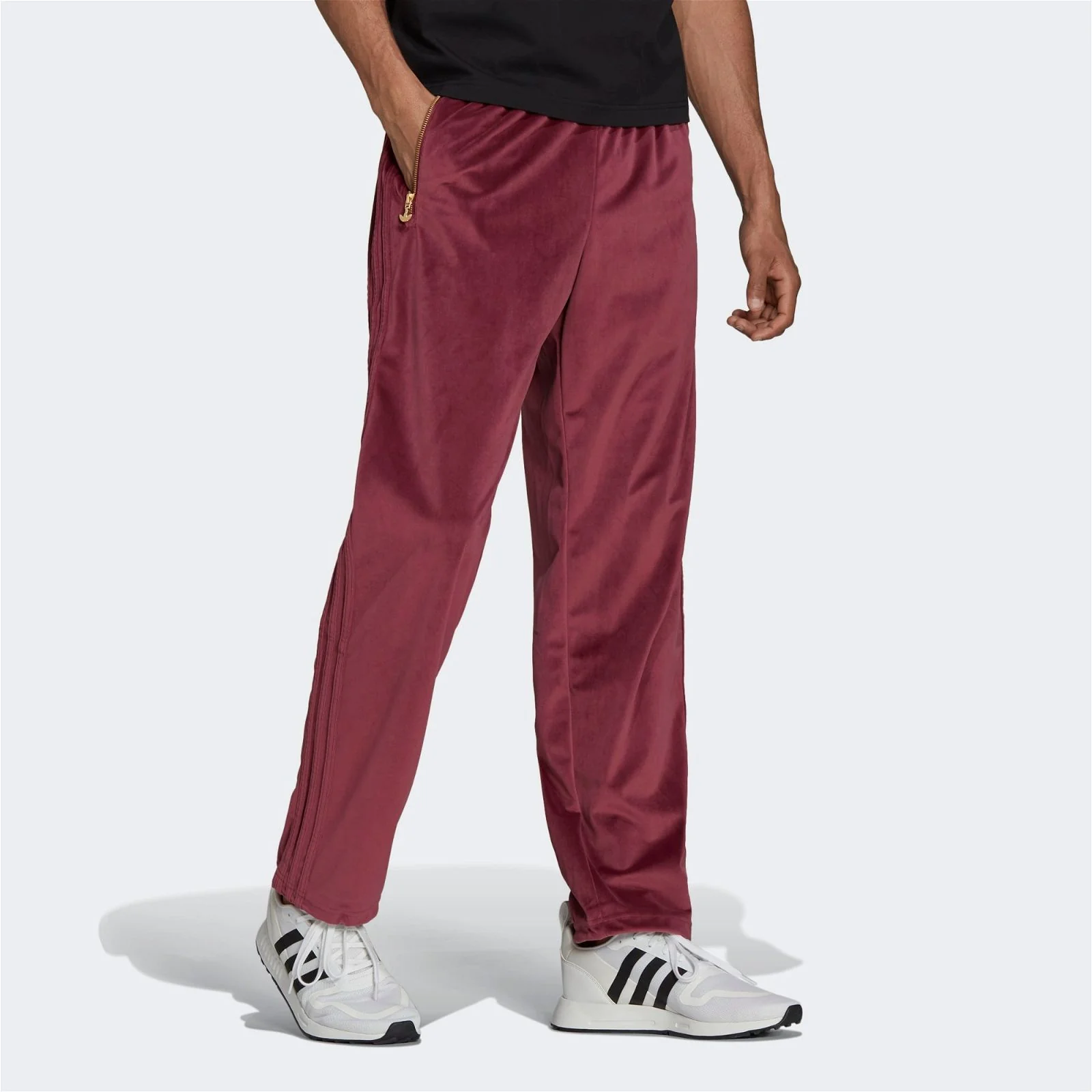 adidas Originals Adicolor Velour Firebird Track Pants - Victory Crimson - Image 4