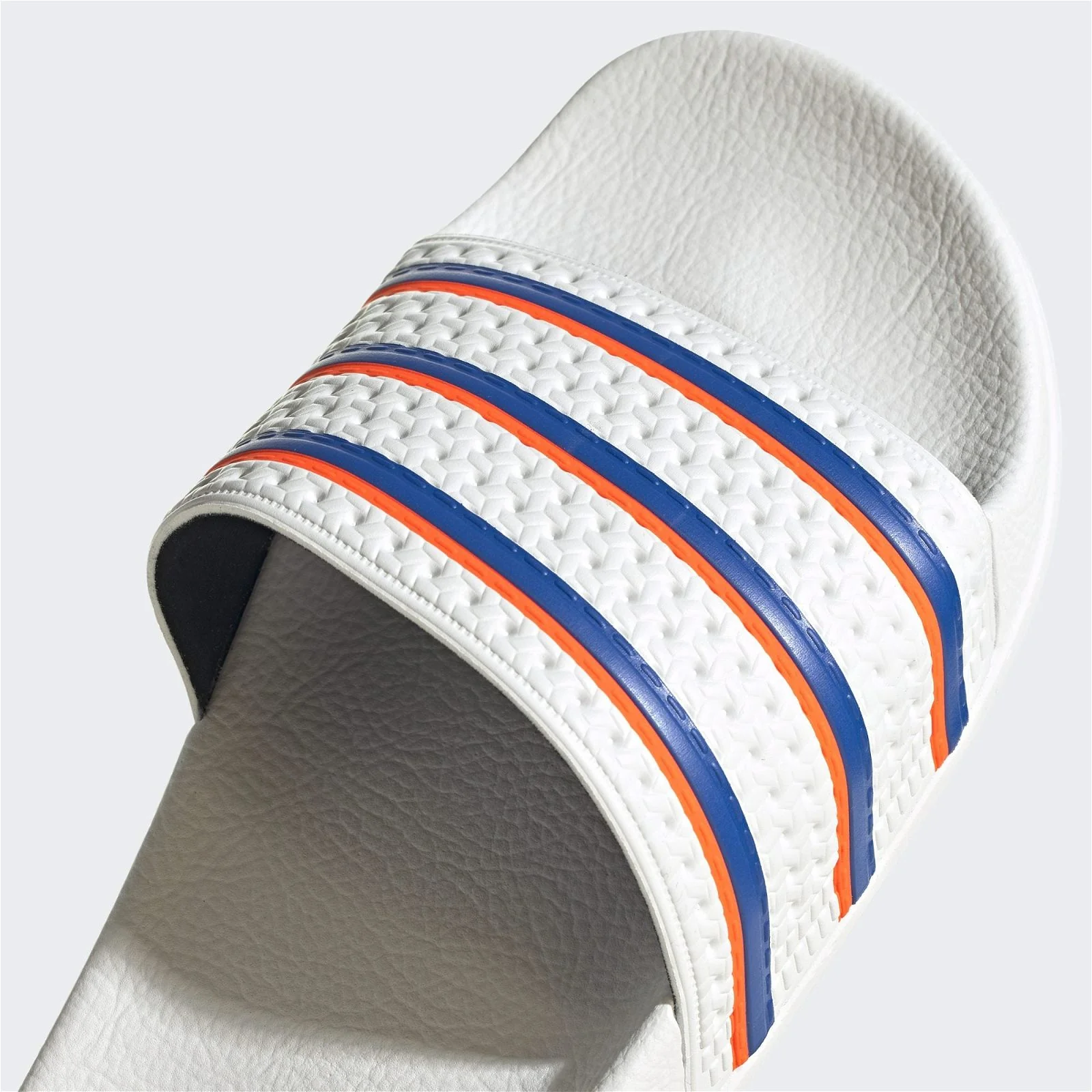 adidas Originals Adilette Slides - White/Blue/Red - Image 4