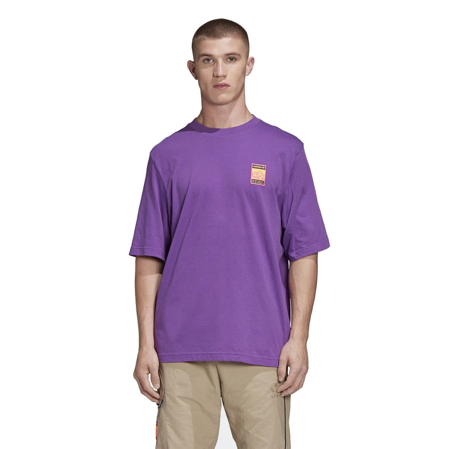 adidas Originals Adiplore Graphic T Shirt - Active Purple - Image 3