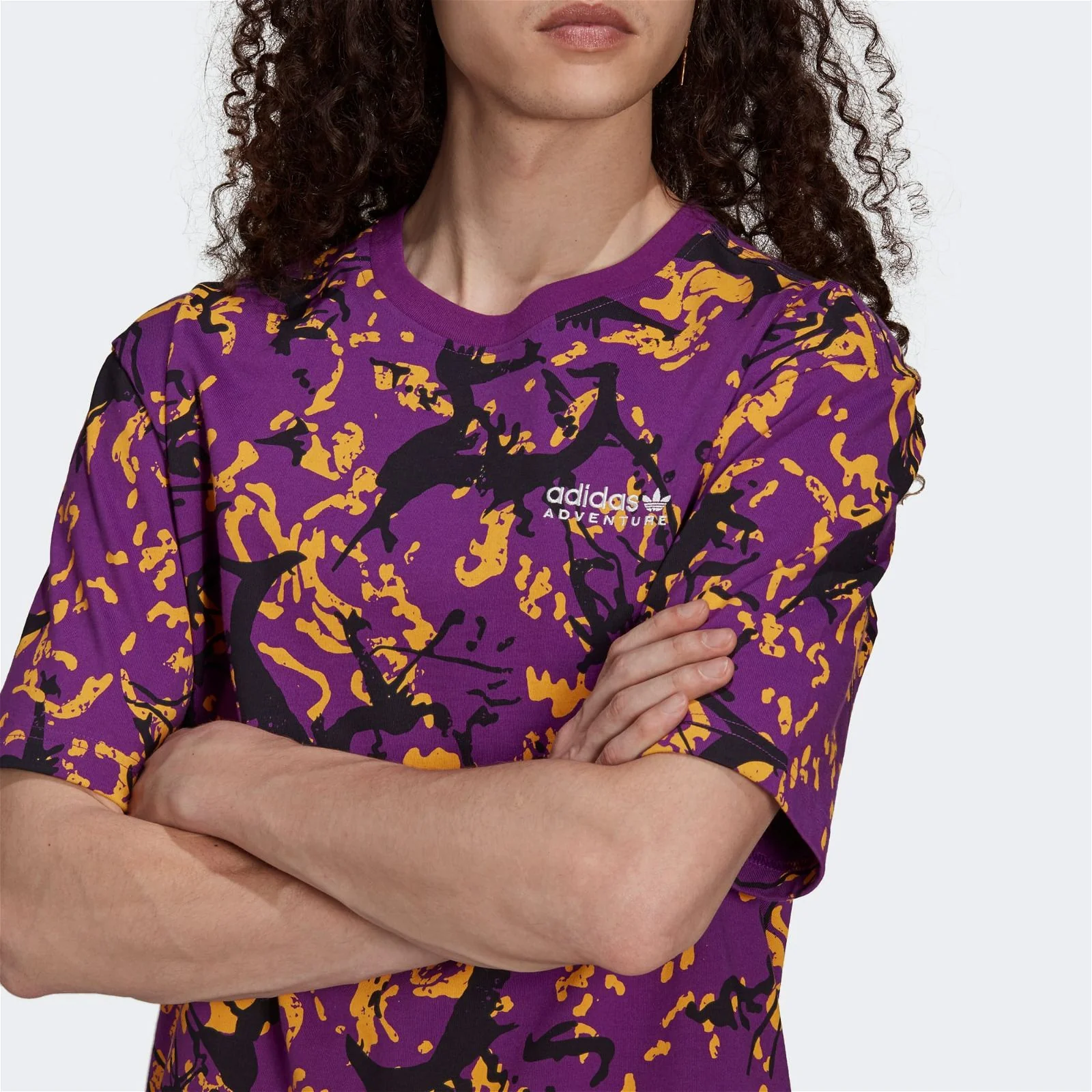 adidas Originals ADV Adventure Archive Print Tee - Glory Purple - Image 2
