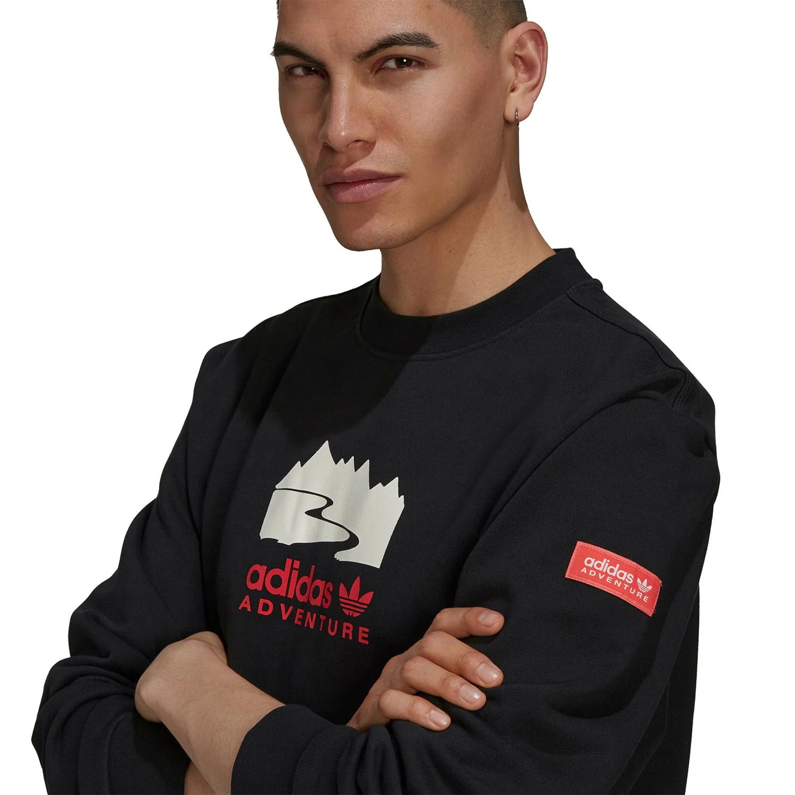 adidas Originals ADV Adventure Logo Crew Sweatshirt - Black - Image 2