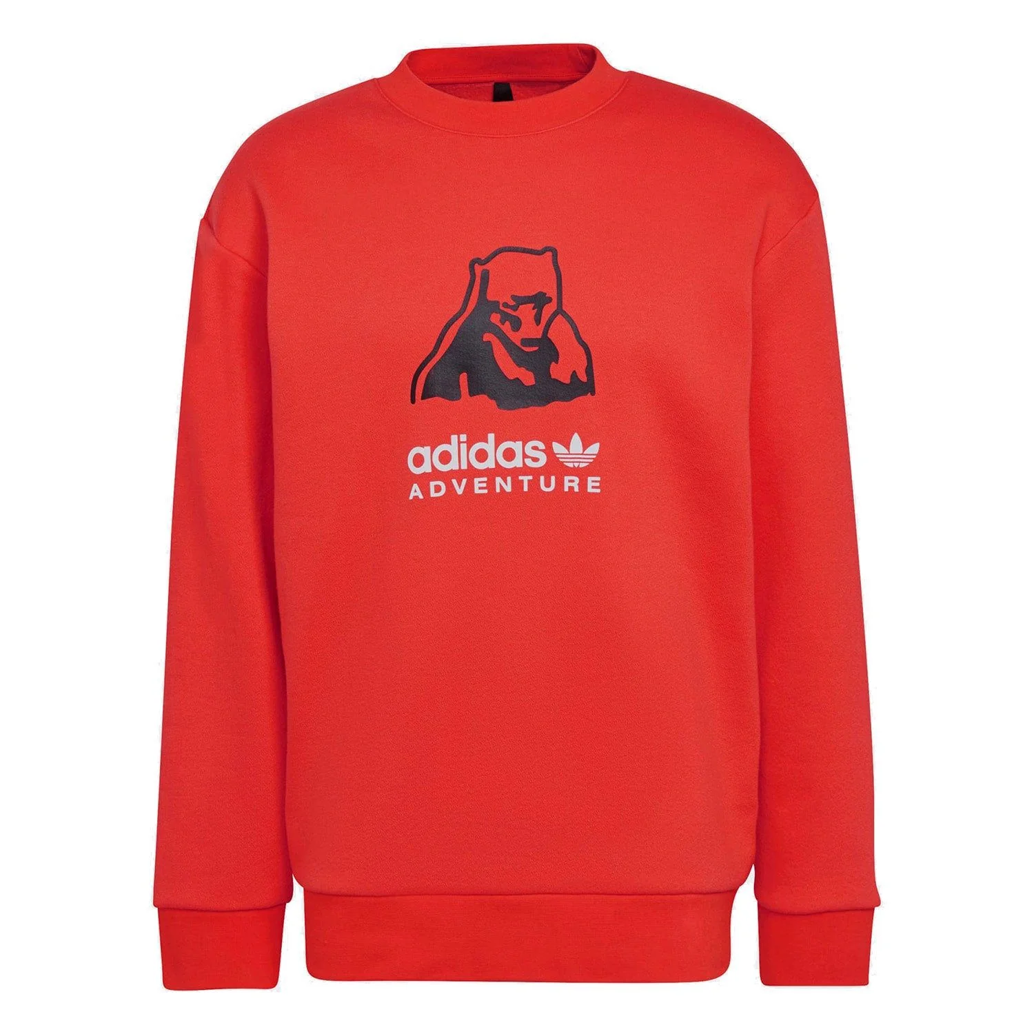 adidas Originals Adventure ADV Polar Big Logo Crew Sweatshirt - Red