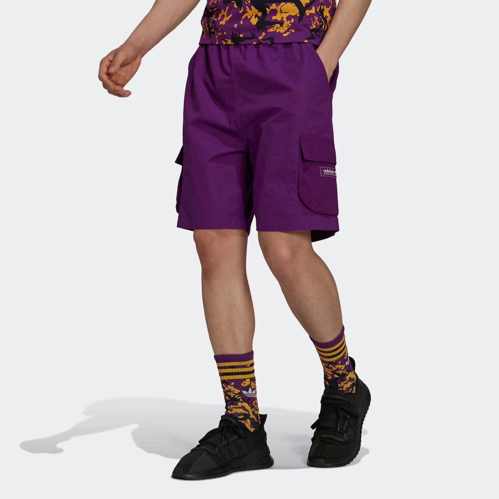adidas Originals Adventure ADV Ripstop Cargo Shorts - Purple - Image 6