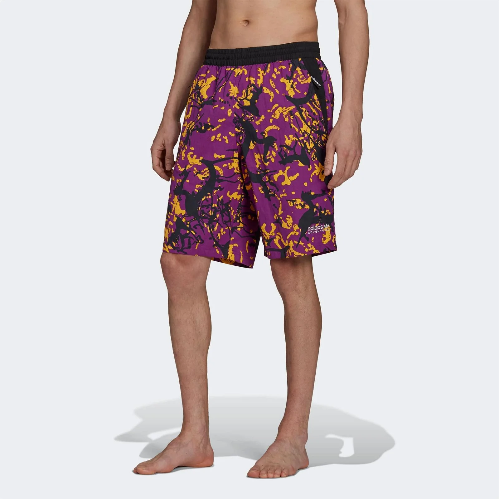 adidas Originals Adventure Archive Printed Woven Shorts - Purple - Image 3