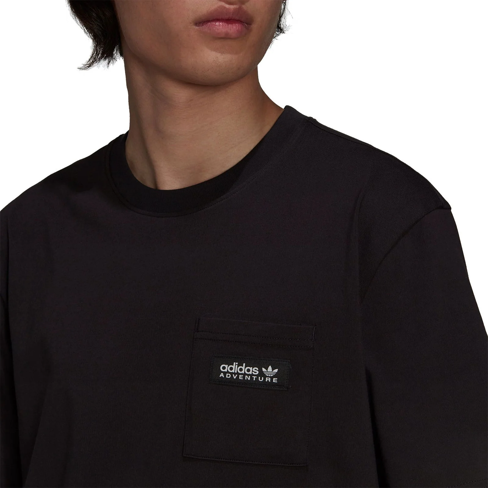 adidas Originals Adventure Futura Pocket T-Shirt - Black - Image 4
