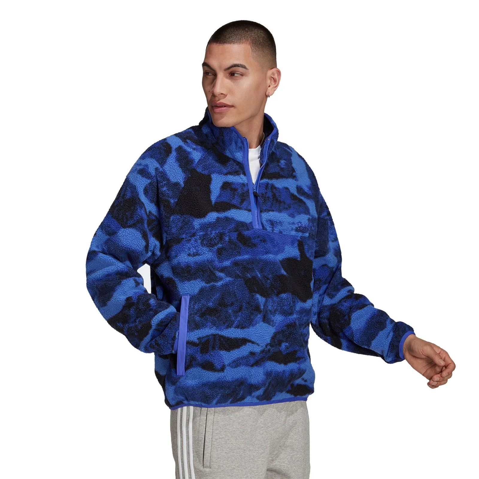 adidas Originals Adventure Half Zip Fleece - Sonic Ink - Image 4