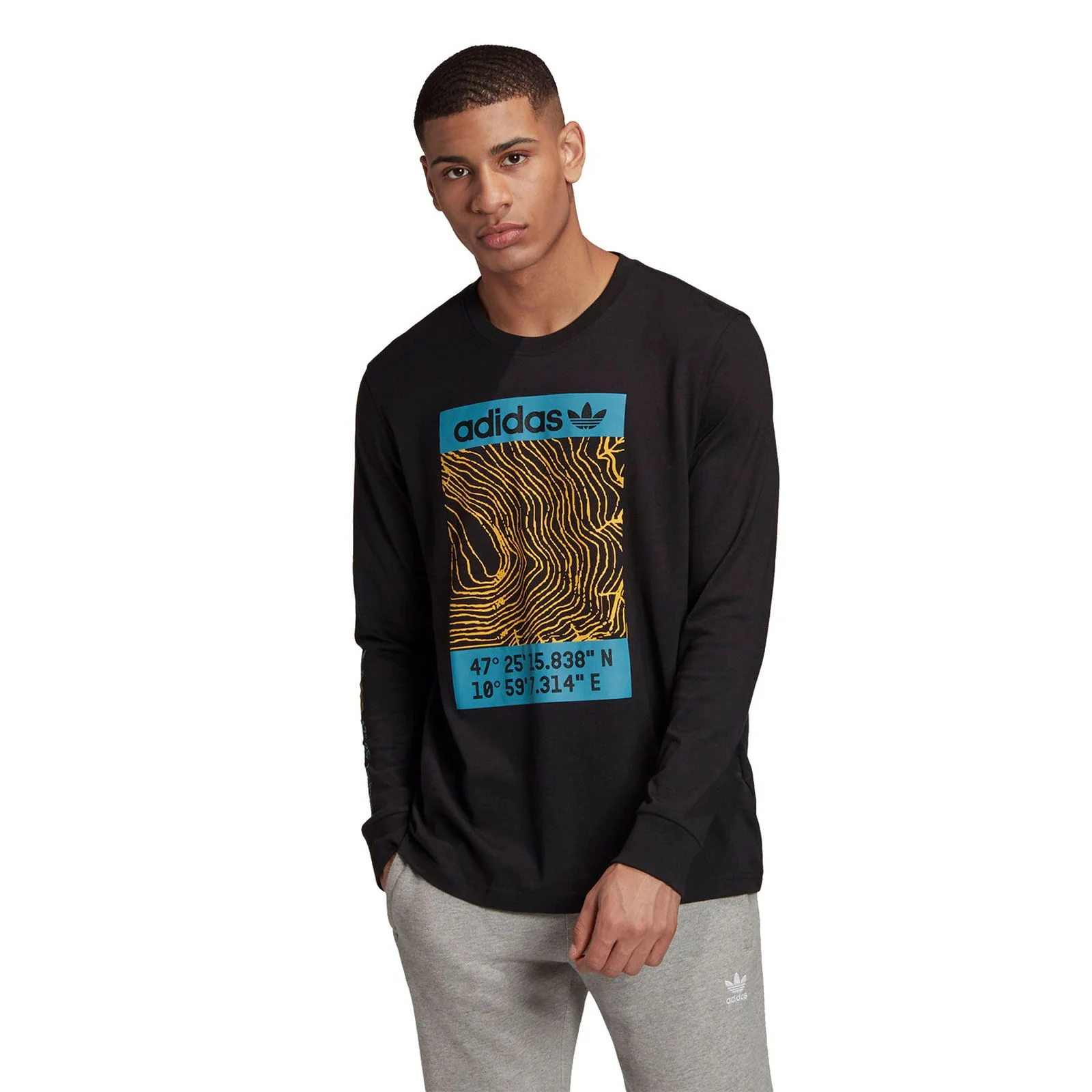 adidas Originals Adventure Long Sleeve T Shirt - Black - Image 3