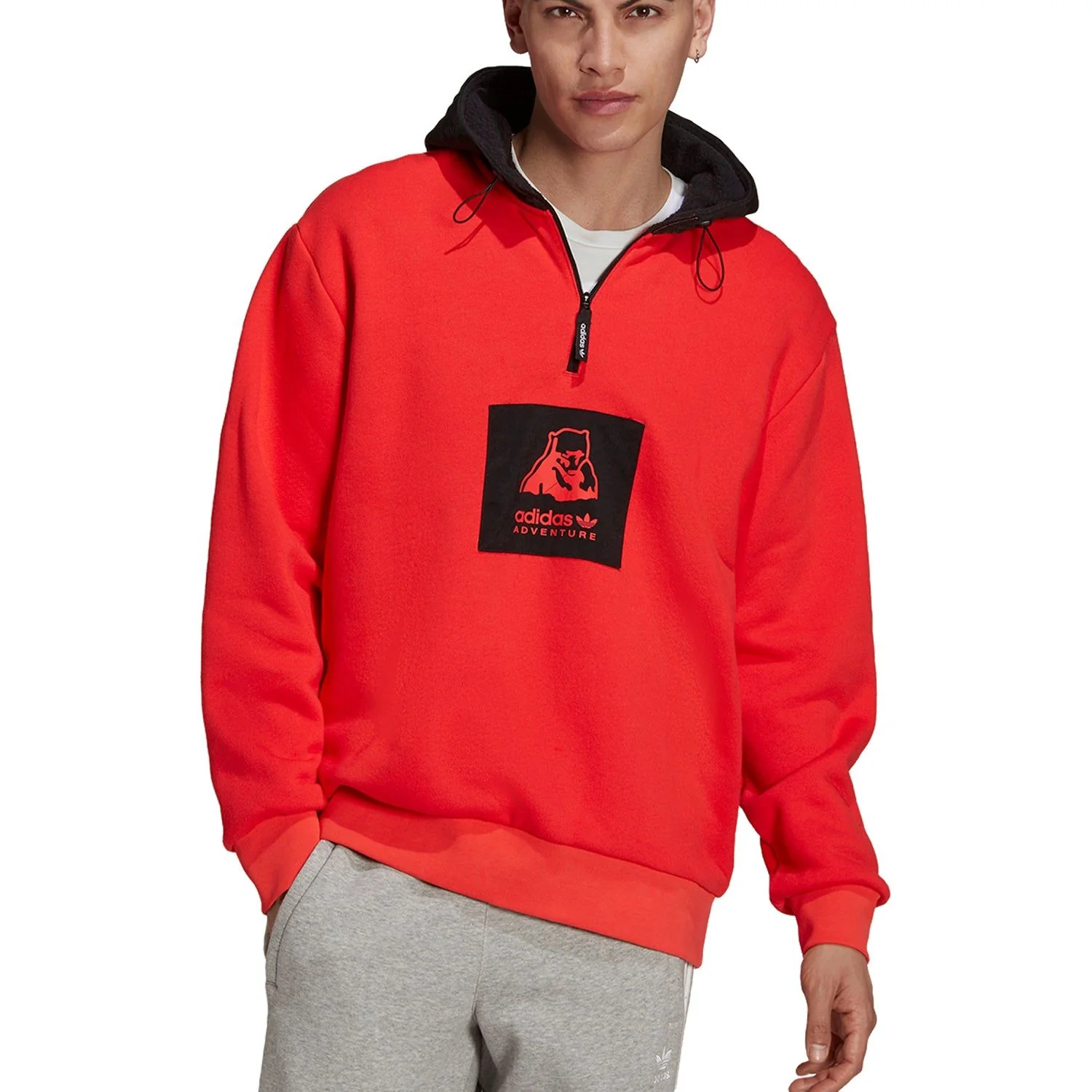 adidas Originals Adventure Polar Bear Hoodie - Bright Red