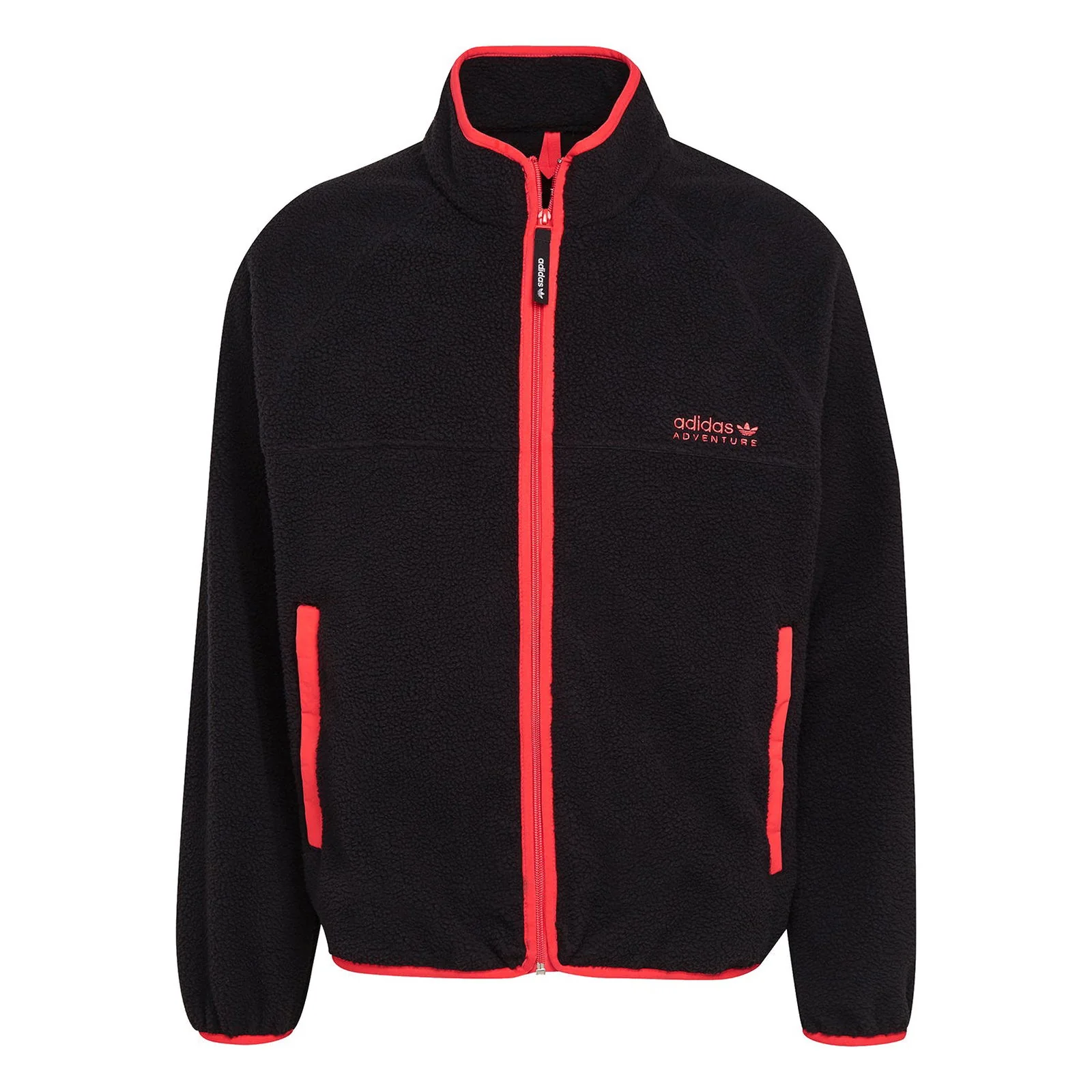 adidas Originals Adventure Polar Fleece Zip-Through Track Jacket - Black