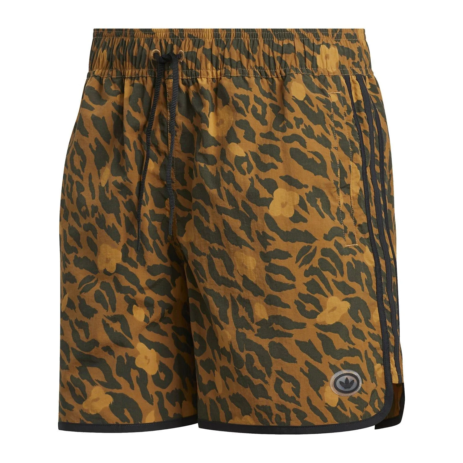 adidas Originals Allover Print Scallop Shorts - Brown