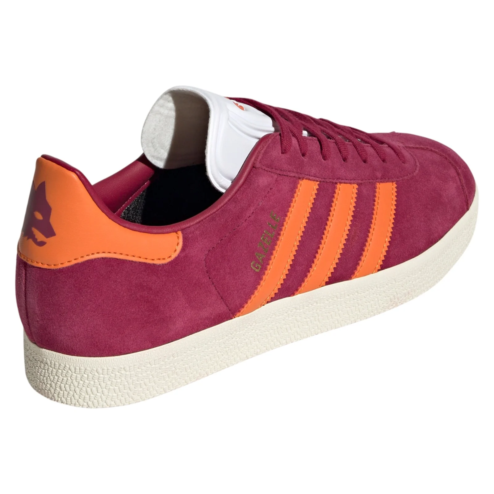 adidas Originals AS Roma Bring Back Gazelle Shoes - Legacy Burgundy / Unity Orange - Image 3