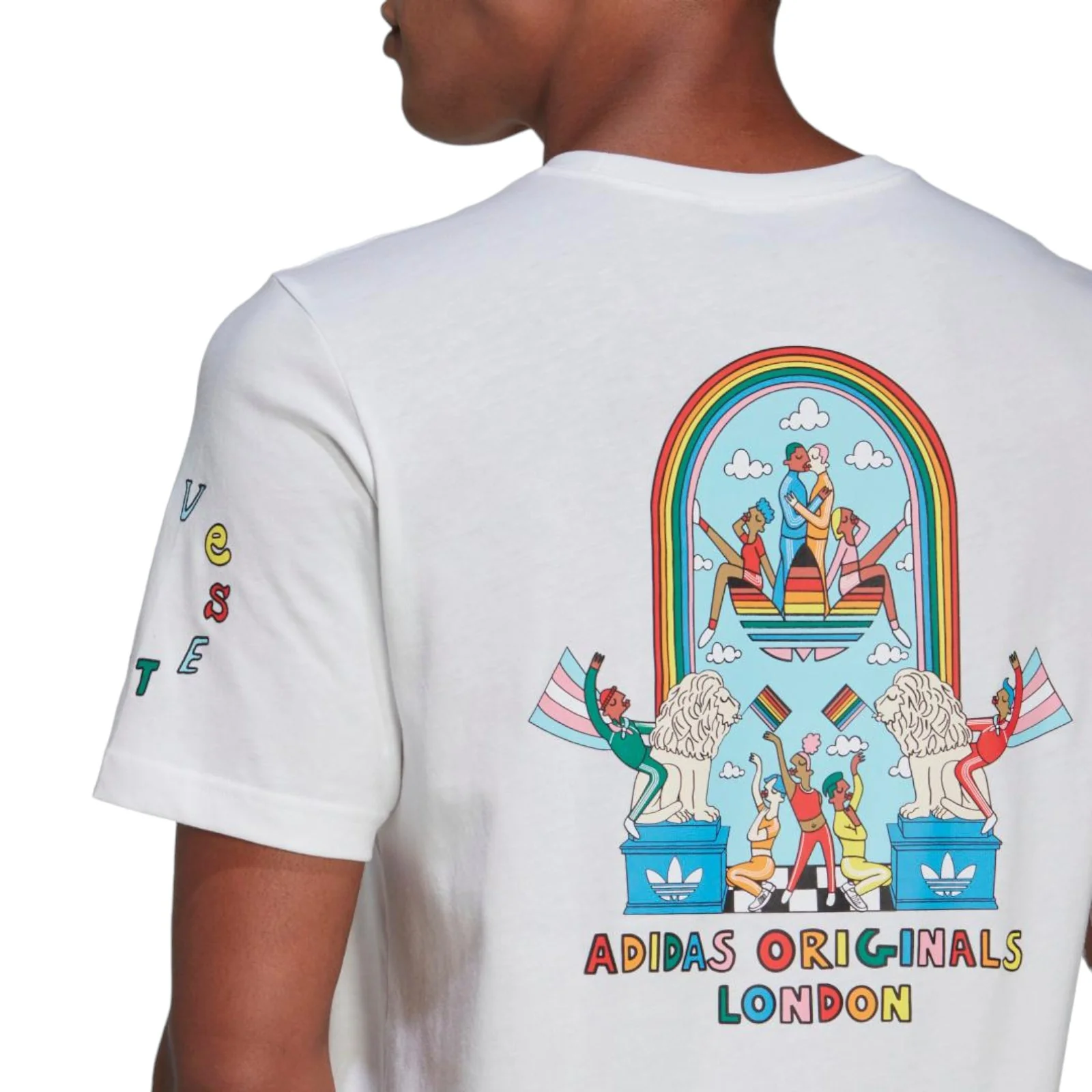 adidas Originals Ashton Attzs X London Pride T-Shirt - White - Image 2