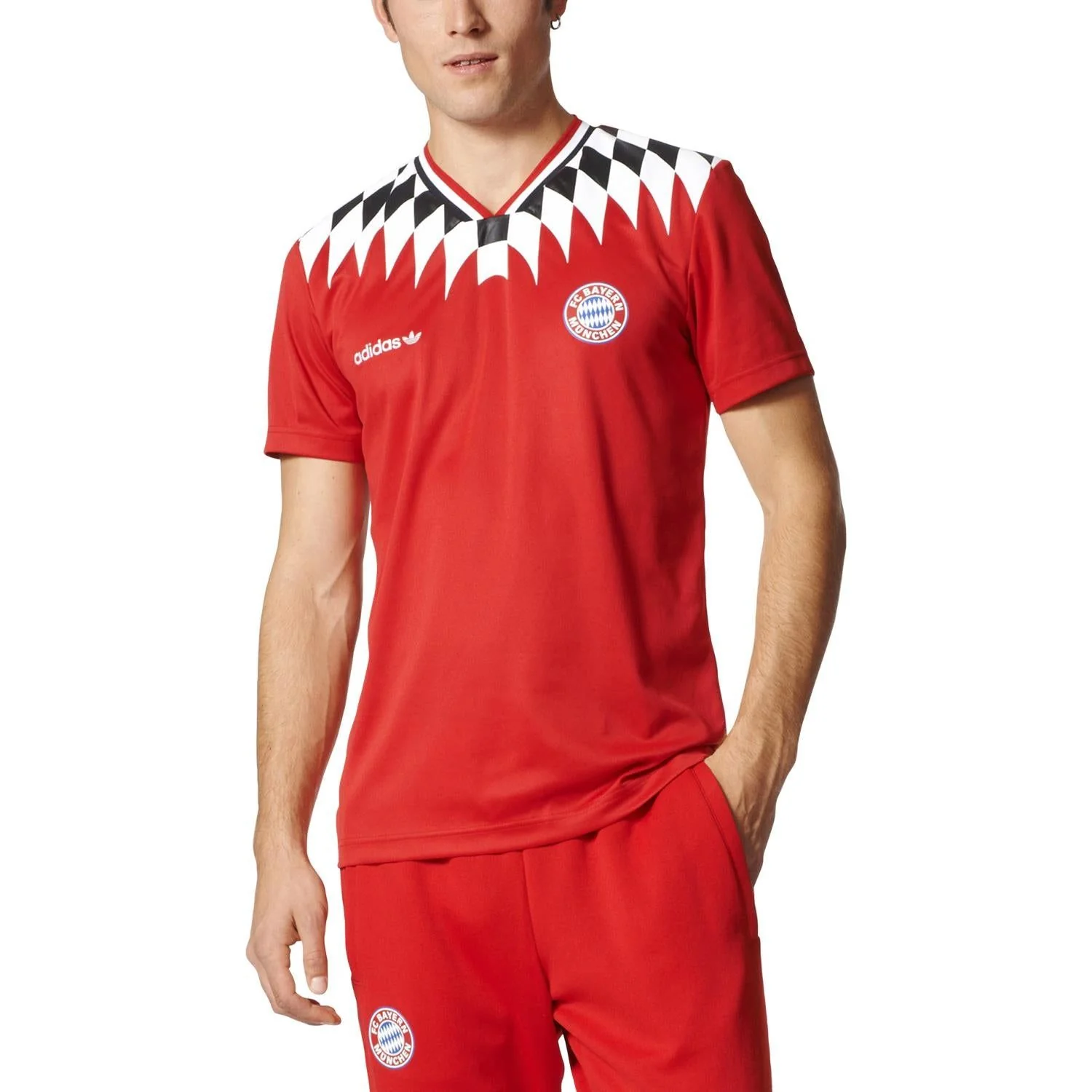 adidas Originals Bayern Munich Retro Jersey - Red - Image 3