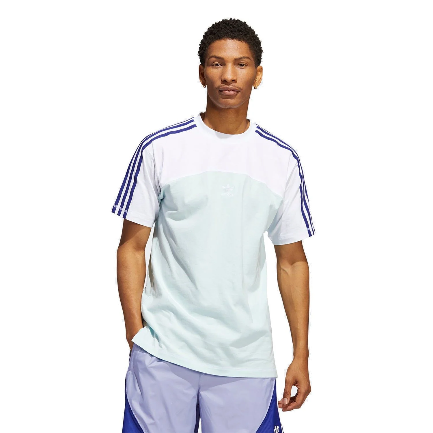 adidas Originals Blocked 3-Stripes T-Shirt - Halo Mint - Image 2