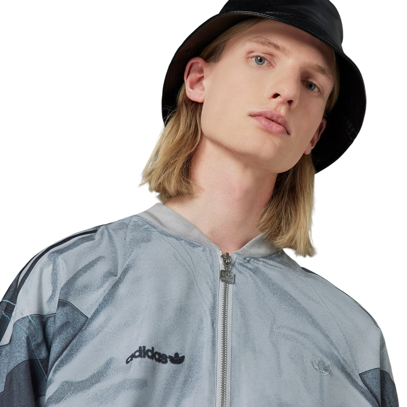 adidas Originals Blue Version Half-Zip Soccer Track Top - Grey - Image 4