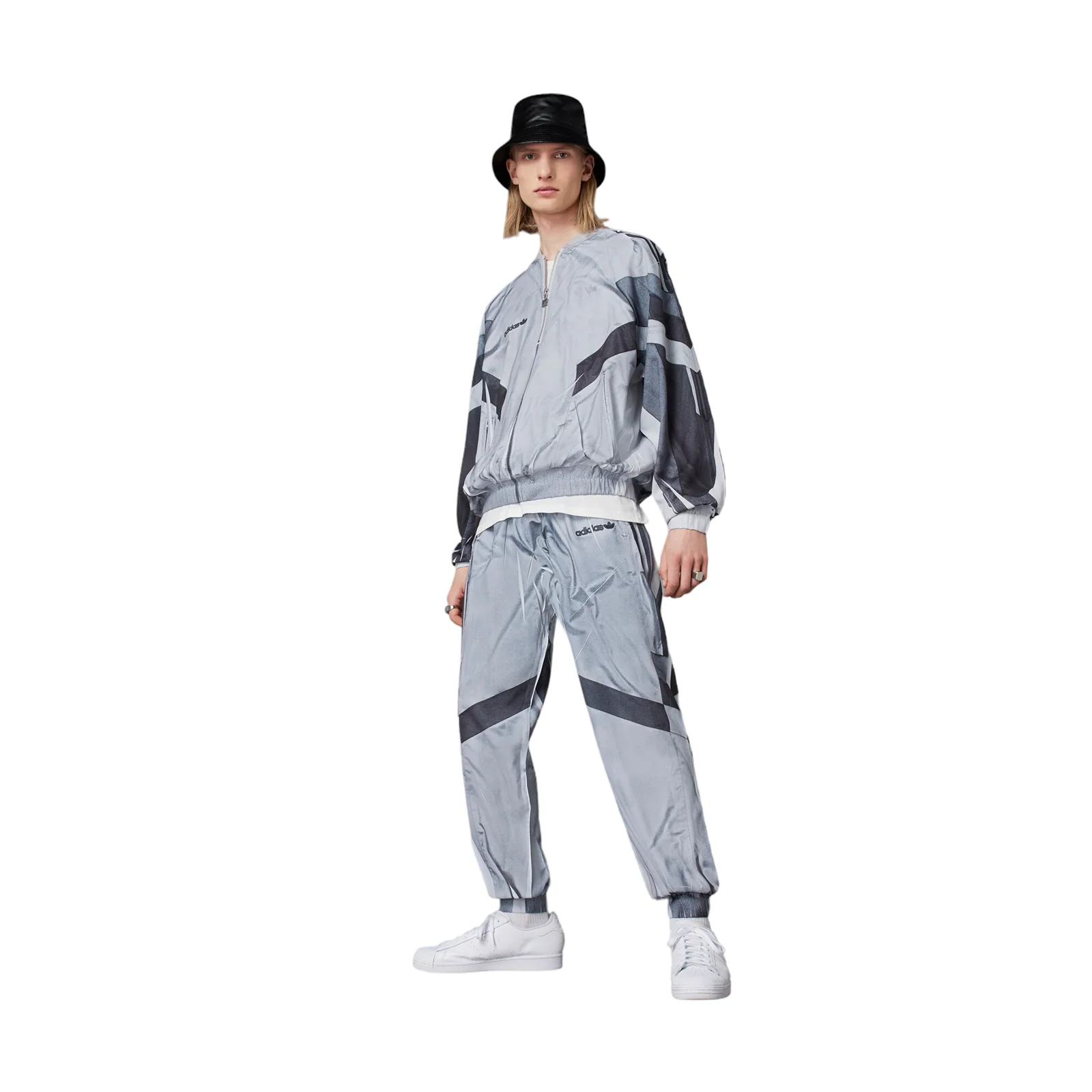 adidas Originals Blue Version Half-Zip Soccer Track Top - Grey - Image 7