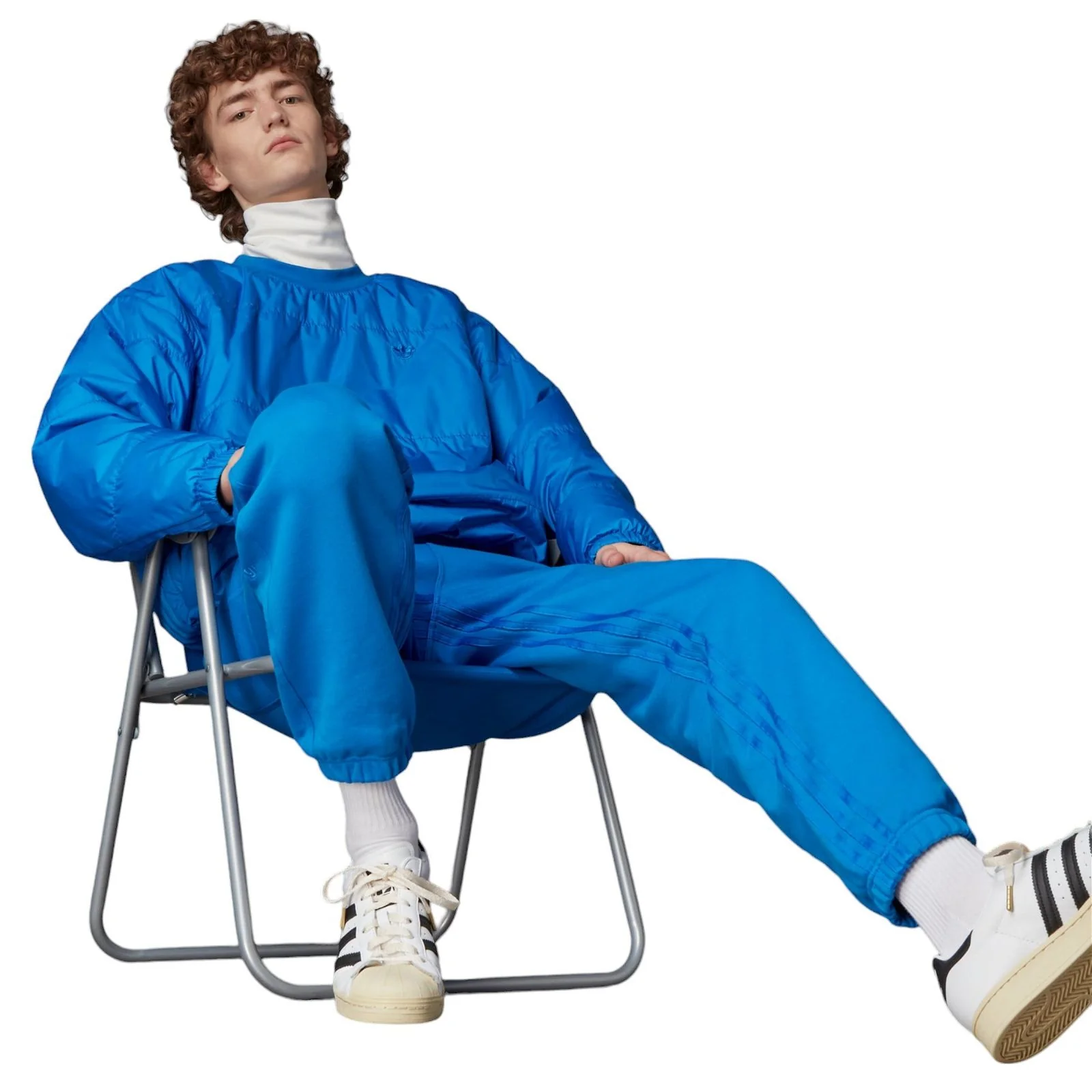adidas Originals Blue Version Padded Crew Neck - Blue - Image 5