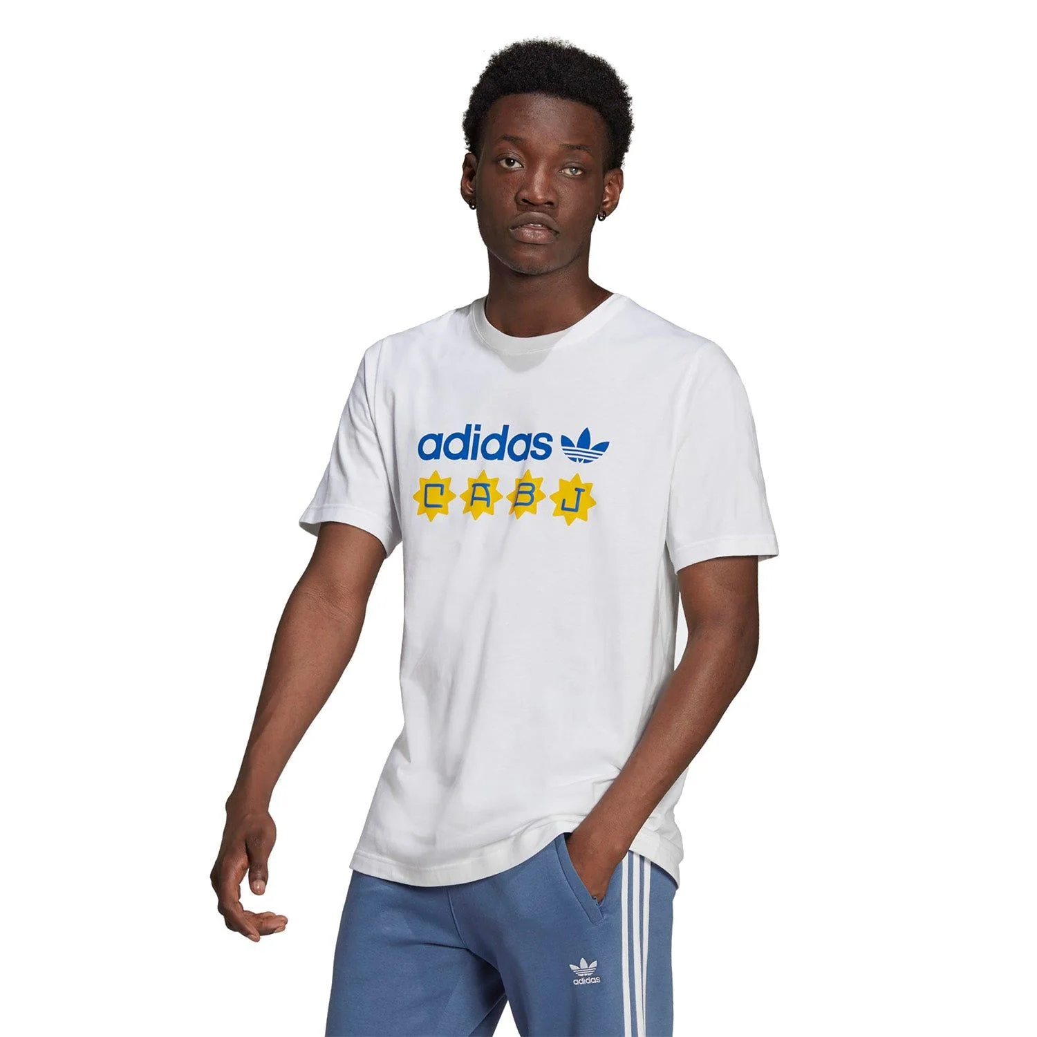 adidas Originals Boca Juniors 81 Tee - White / Power Blue - Image 2