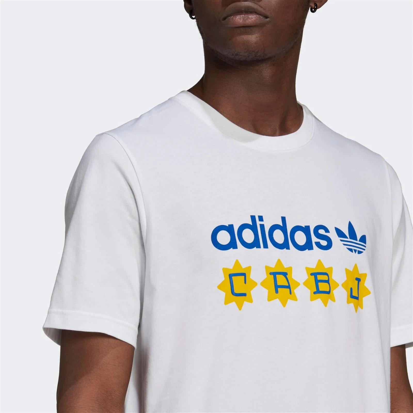 adidas Originals Boca Juniors 81 Tee - White / Power Blue - Image 5