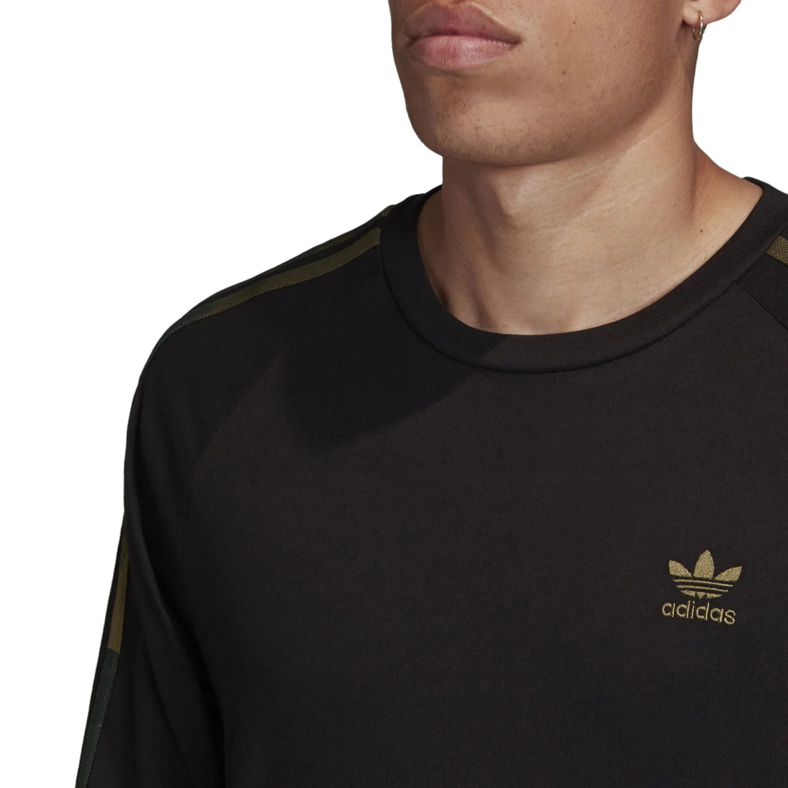 adidas Originals Camo Long Sleeve Tee - Black - Image 3