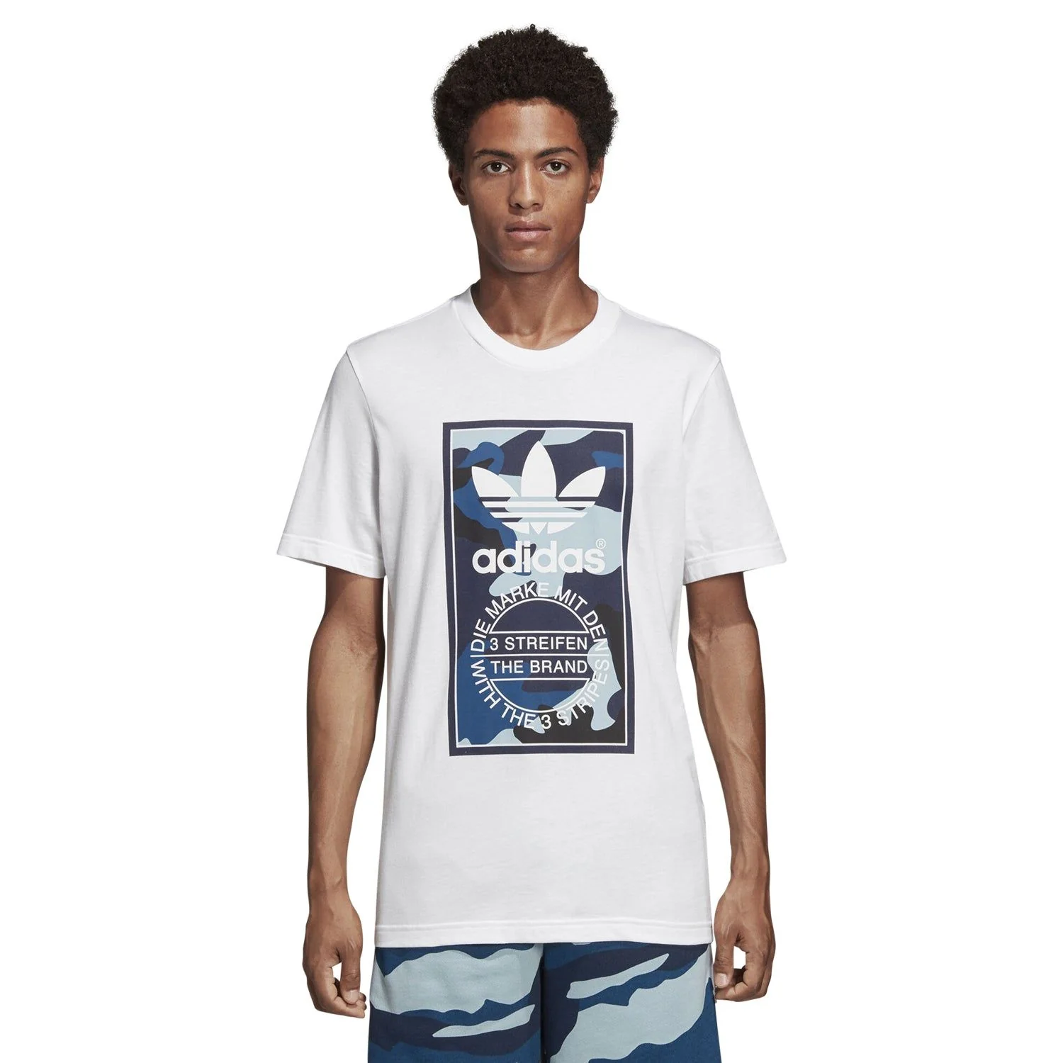 adidas Originals Camo Tongue Label Tee - White - Image 3