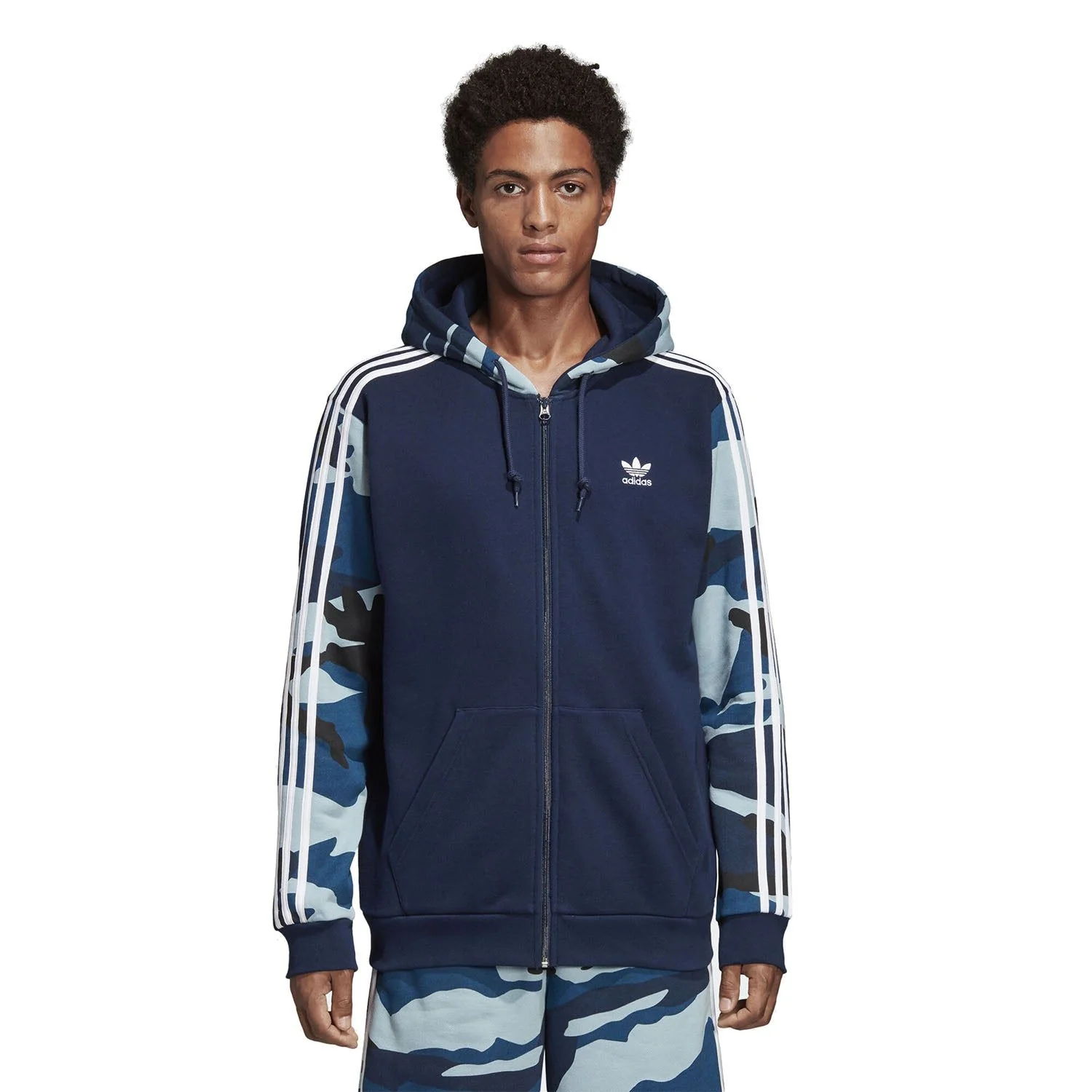 adidas Originals Camouflage Hoodie - Navy - Image 3