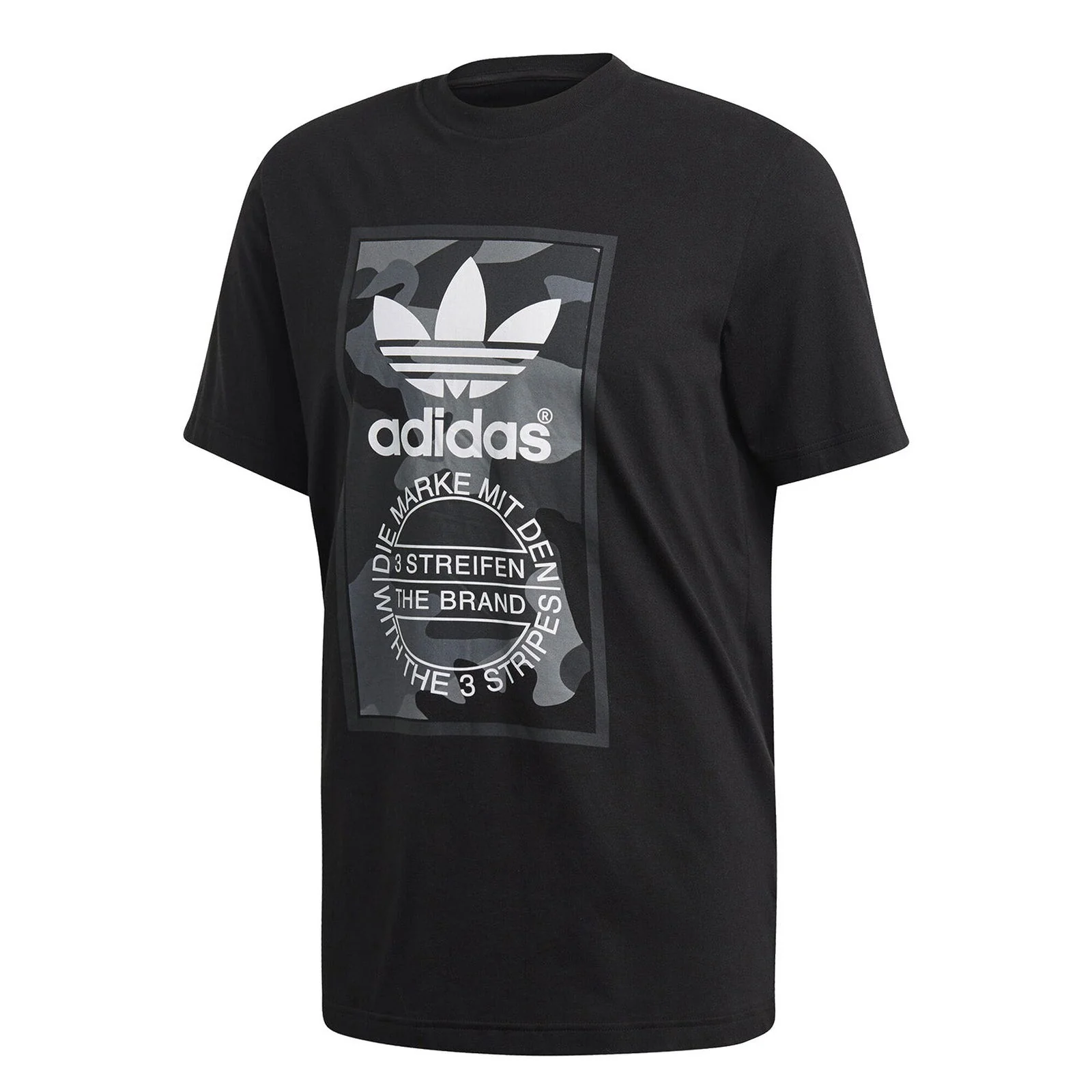 adidas Originals Camouflage Tongue Label T-Shirt - Black