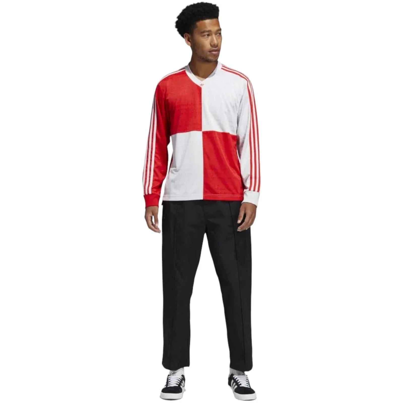 adidas Originals Checker Skateboarding Jersey - White / Red - Image 3
