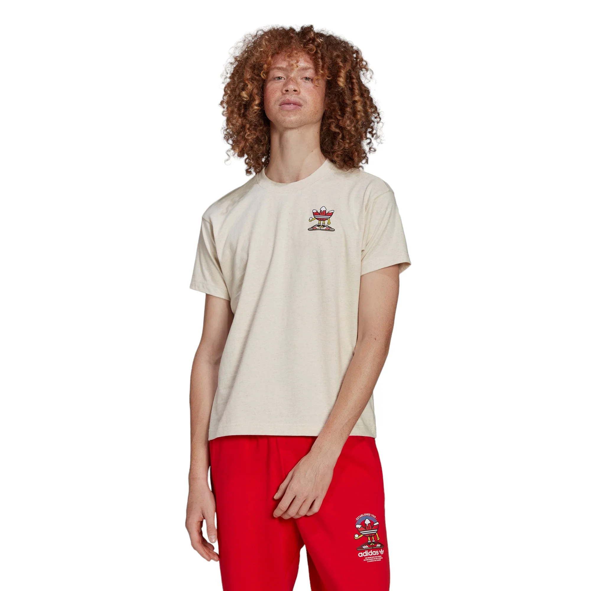 adidas Originals Christmas T-Shirt - Off White - Image 3