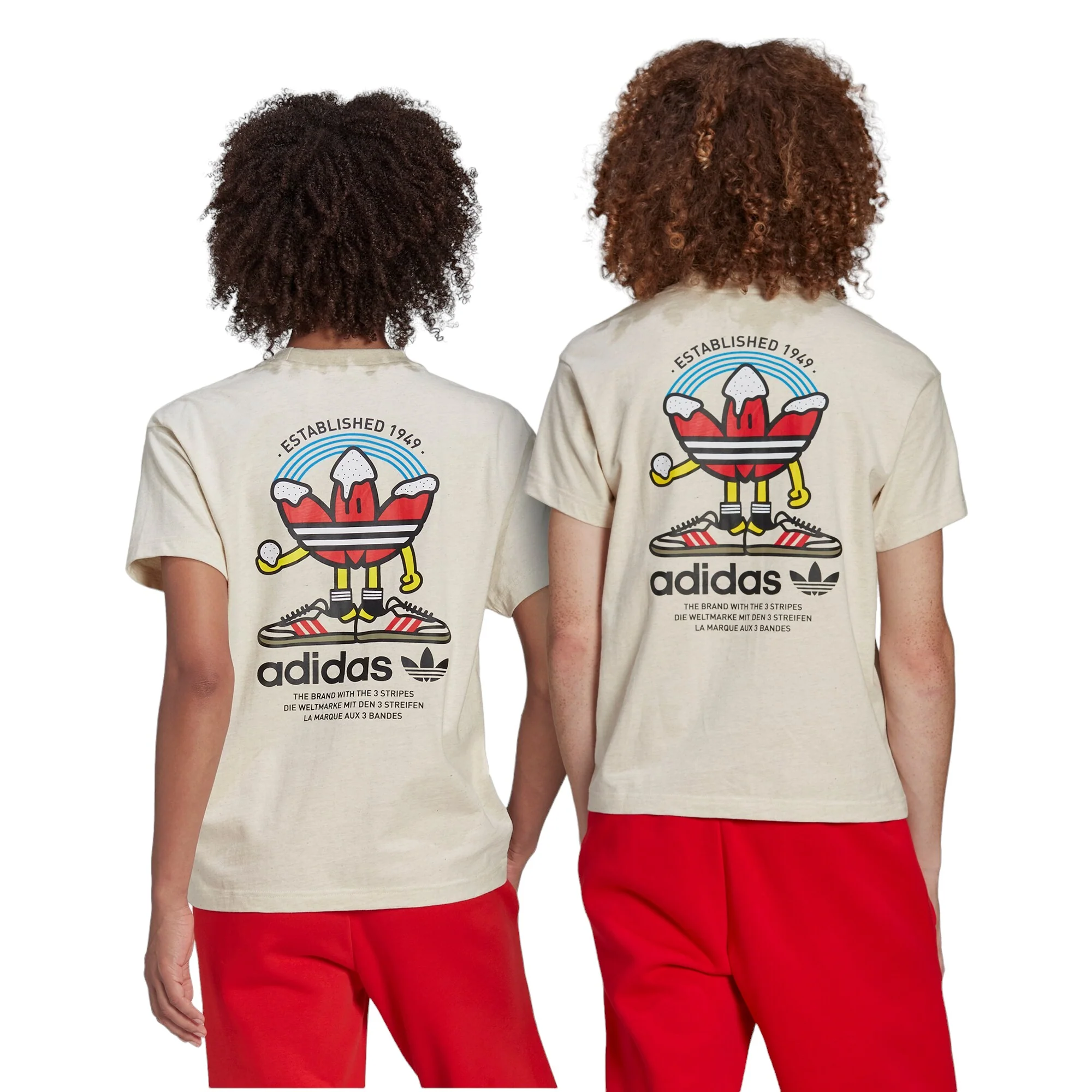 adidas Originals Christmas T-Shirt - Off White - Image 7