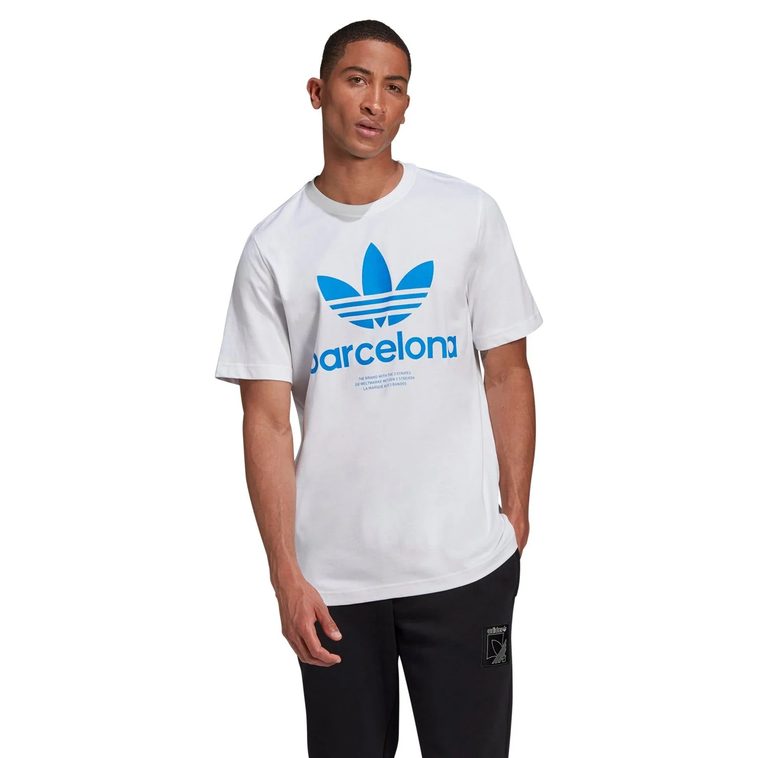 adidas Originals City Trefoil Barcelona T-Shirt - White - Image 3