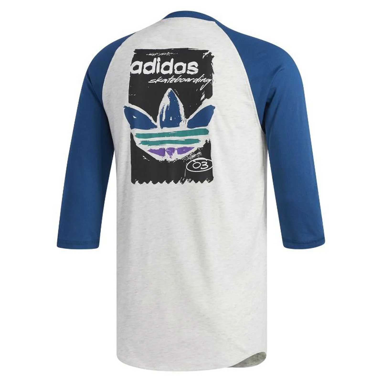 adidas Originals Claremont 3/4 Longsleeve Skate T-Shirt - Grey - Image 2